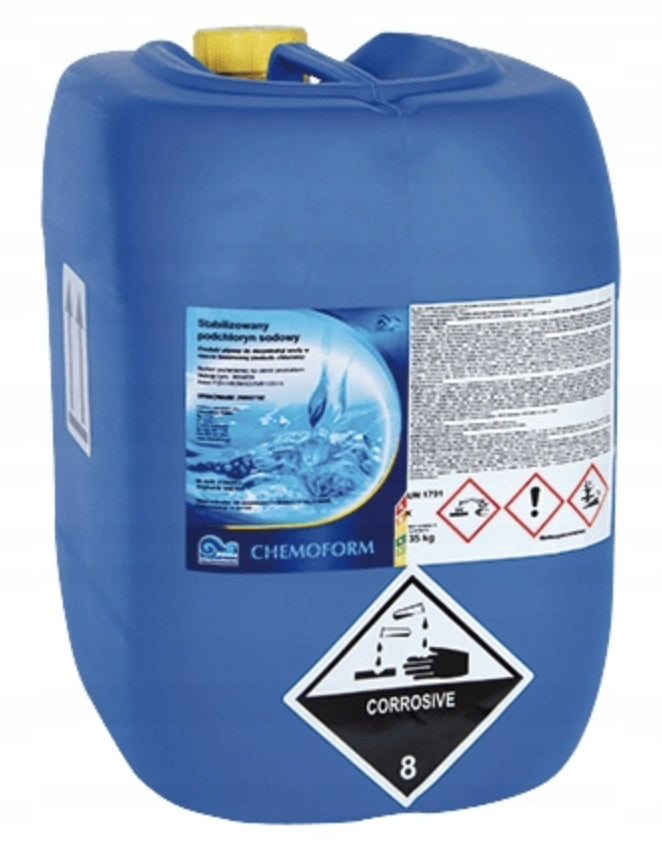 Sodium Hypochlorite Stabilized Chlorine Liquid Water Disinfection CHEMOFORM 14% 35L