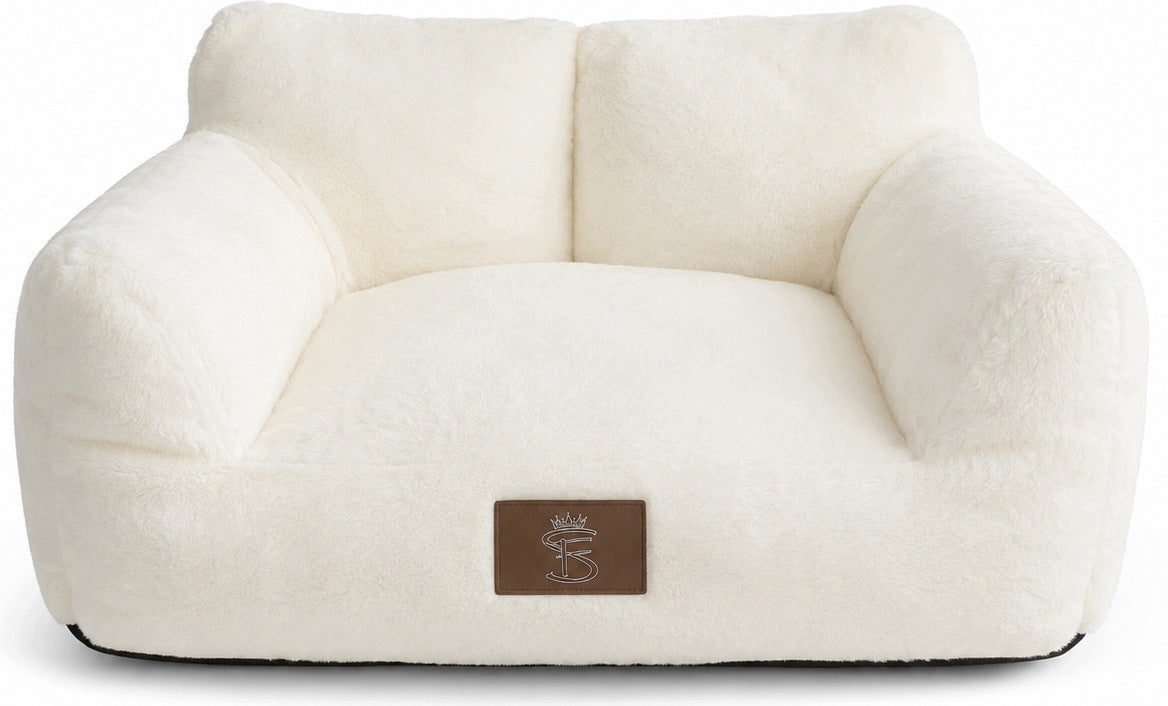 Sofa couch bedding cat dog bed WHITE removable cover small