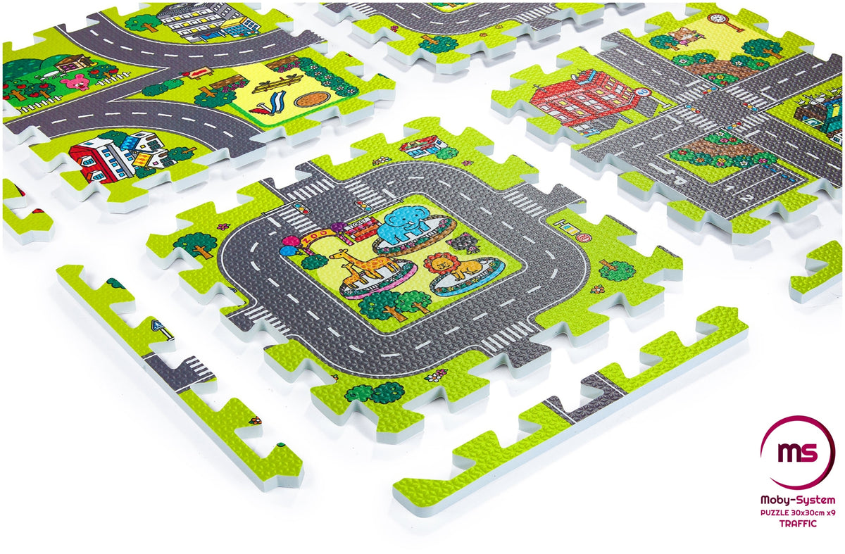 Soft Foam Mat Puzzle City Map Streets 9pcs 30x30cm for Infant Manufacturer code FLOOR MAT TRAFFIC