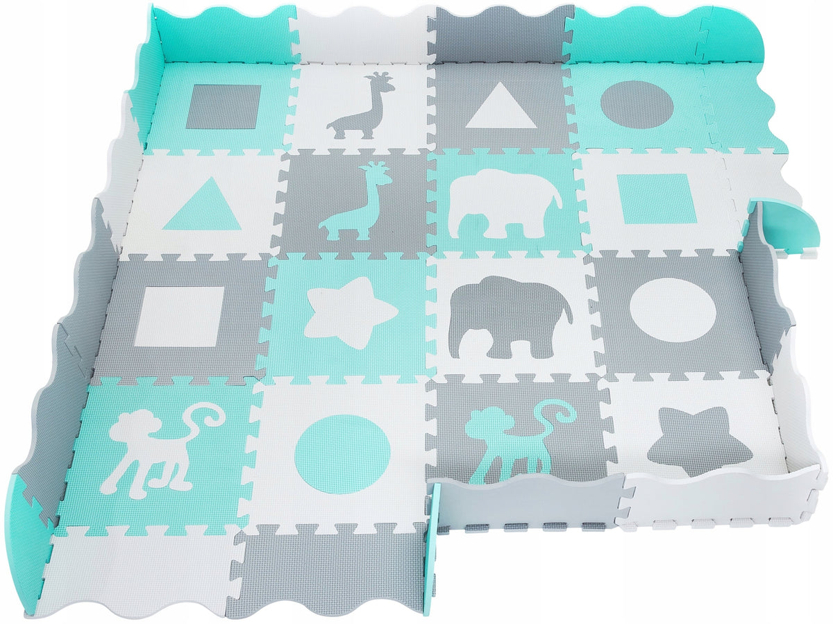 Soft Large Foam Mat for Children Puzzle Square Toys 150x150x1cm 16 pcs. Manufacturer code PUZZLE MAT PMF2
