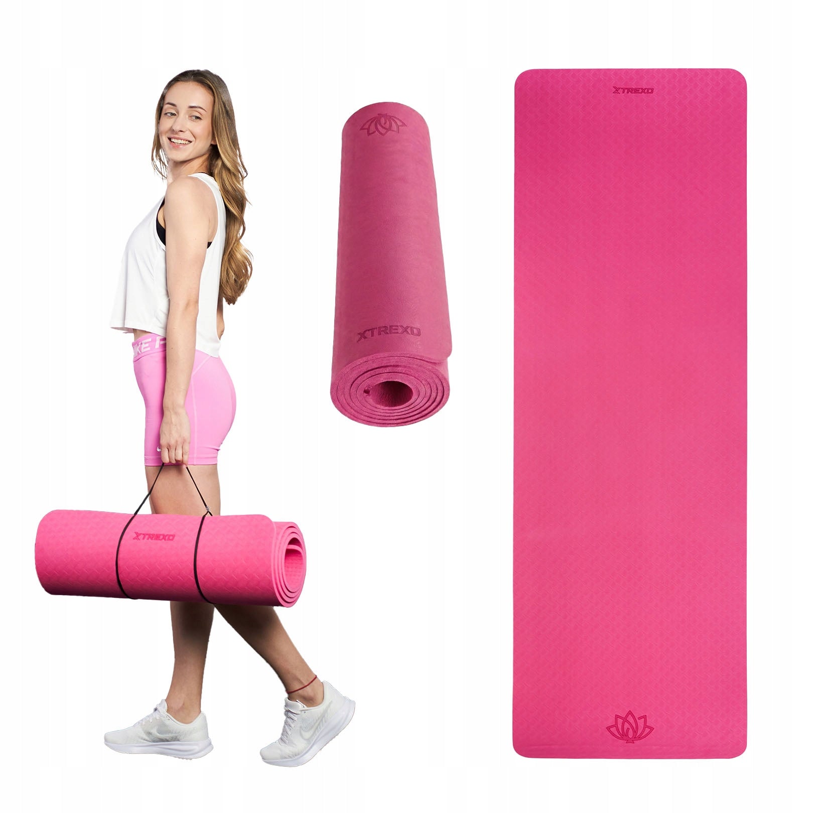 Soft fitness mat for yoga exercises XTREXO comfort 10 mm 183x61x1 cm