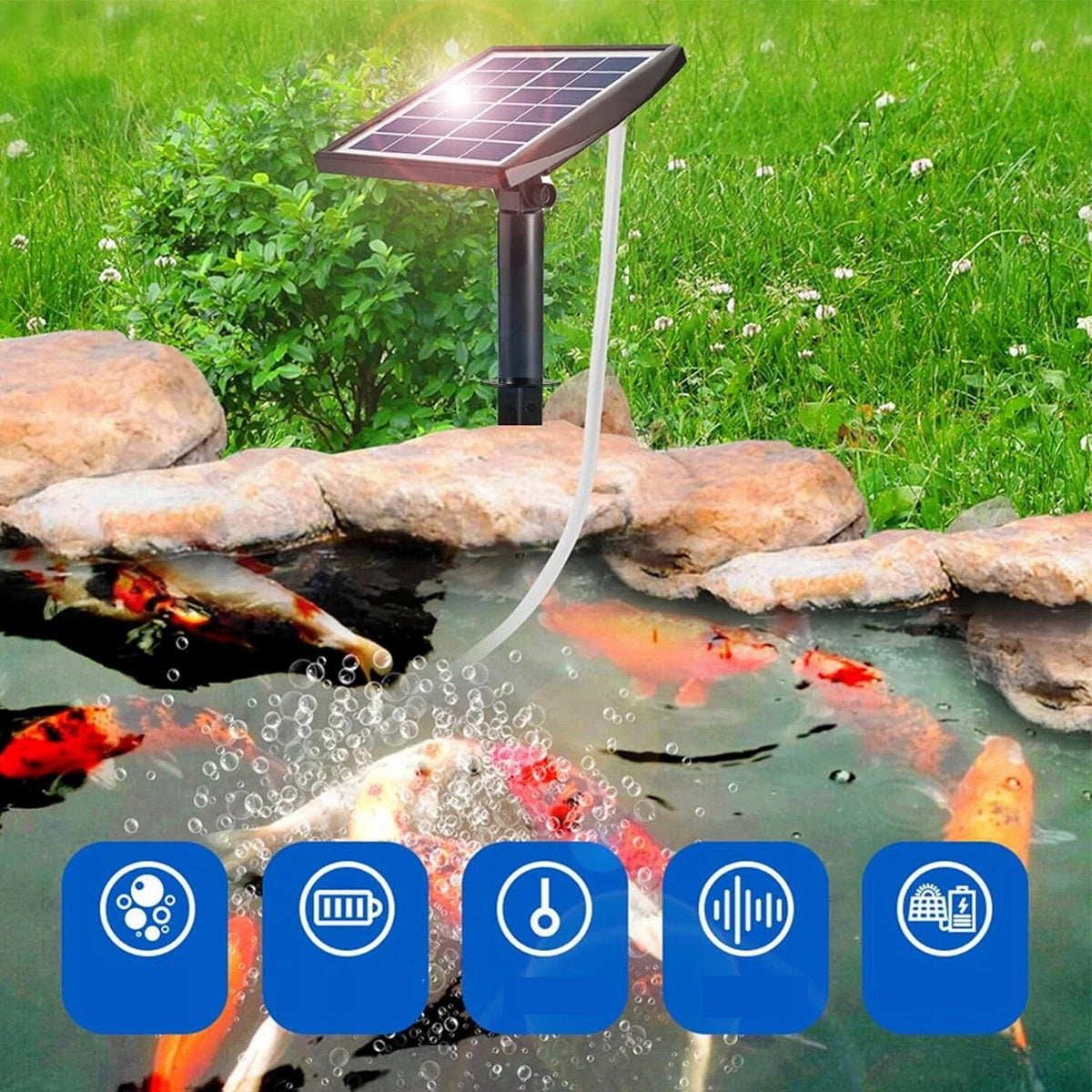 Solar Aerator Billing Eyelet Water Oxygenator Bubble Water Manufacturer no brand