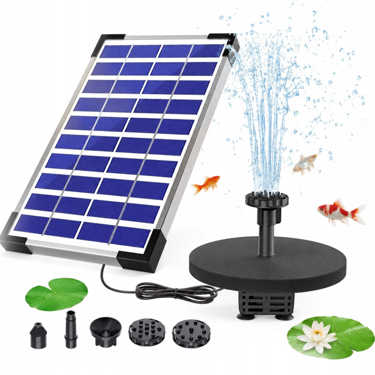 Solar Fountain For Pond Water, Pump With Solar Panel For Pond Water