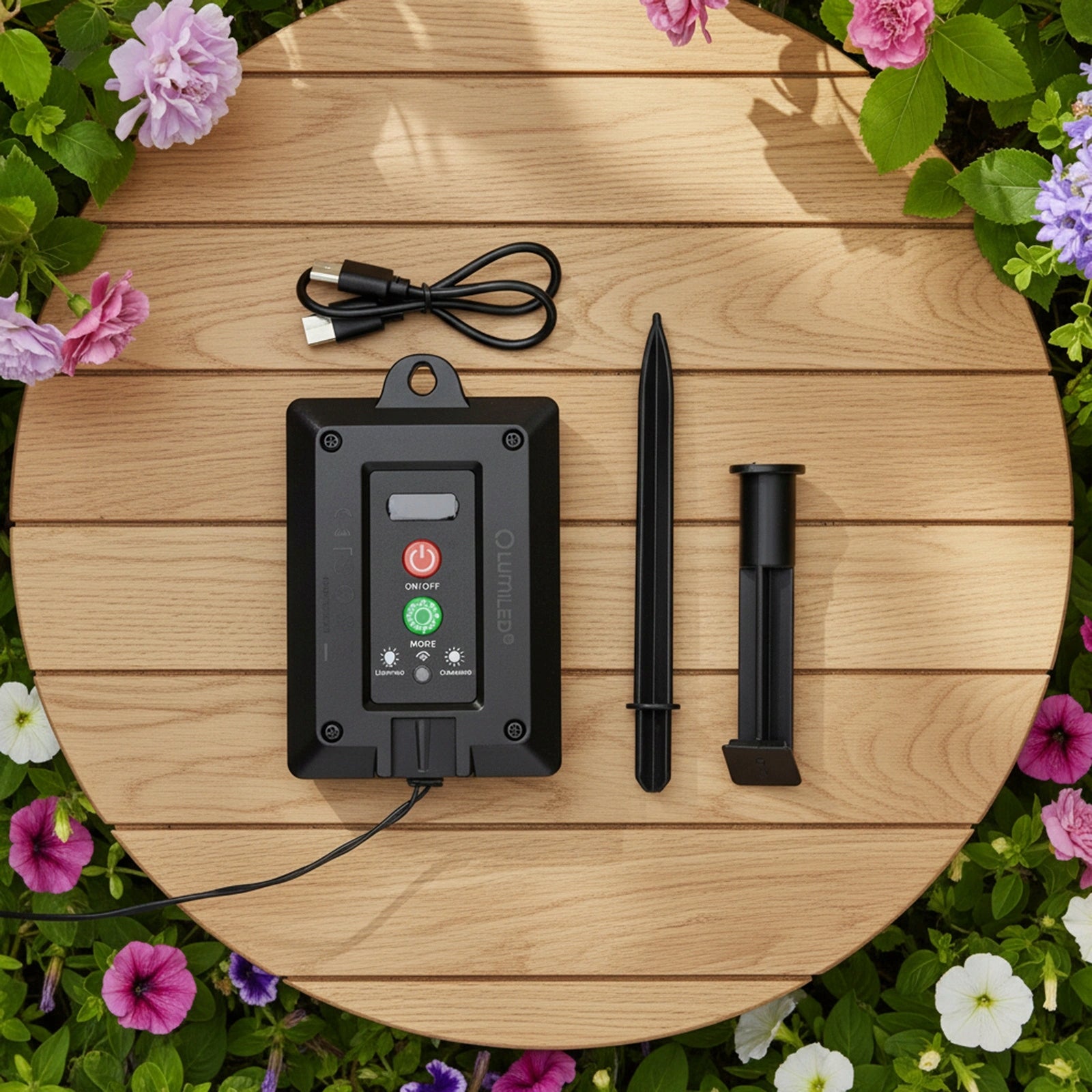 Solar Garden Garland 16,7m 50 LED Balls Remote Control Timer Gladi Lumiled IP44 Brightness 720 lm