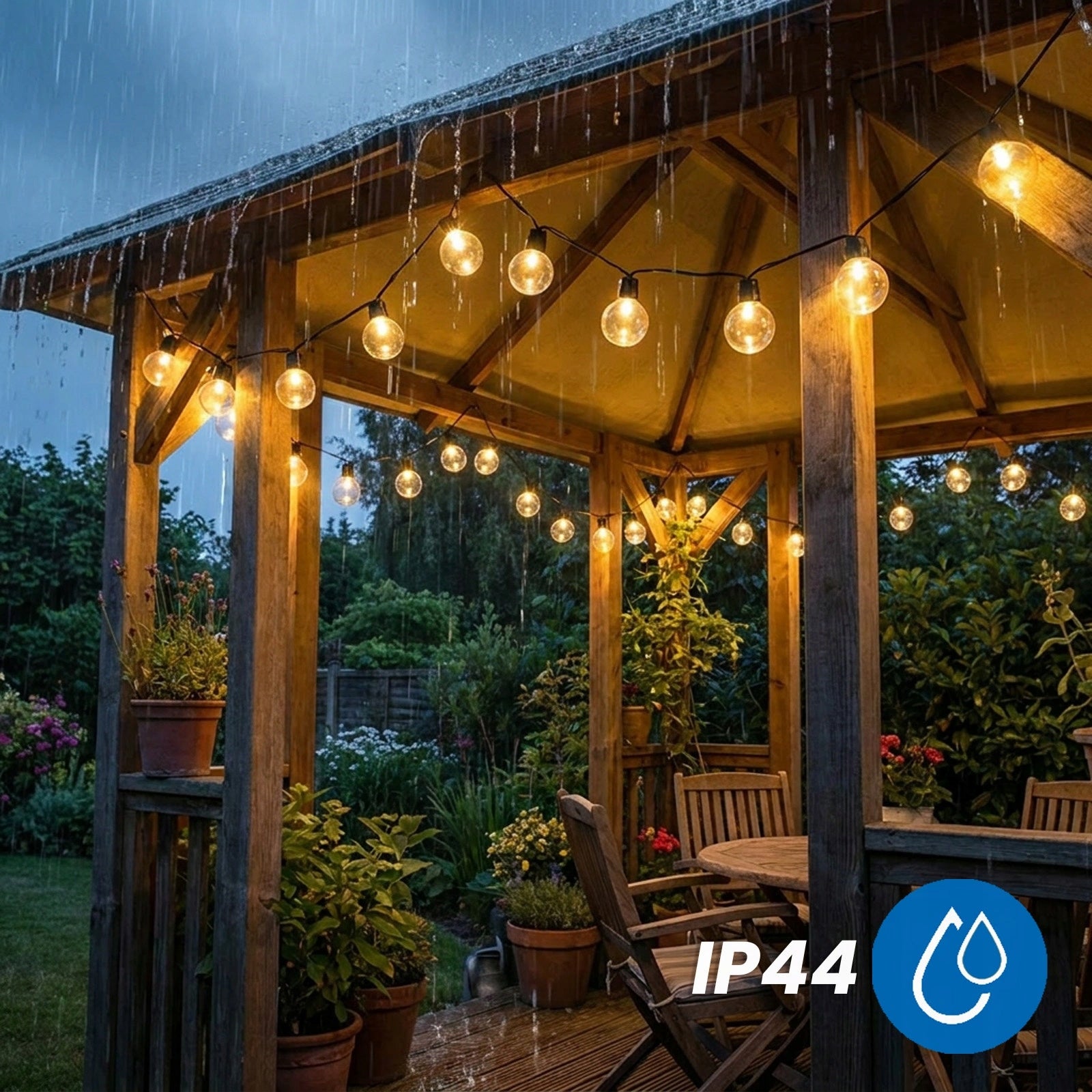 Solar Garden Garland 16,7m 50 LED Balls Remote Control Timer Gladi Lumiled IP44 Product weight with unit packaging 0.646 kg