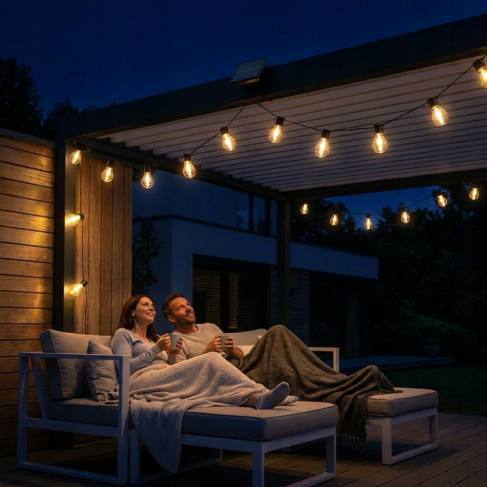 Solar Garden Garland 7,7m 20 LED Bulbs Retro Warm Outdoor Color Number of light points 21 - 30