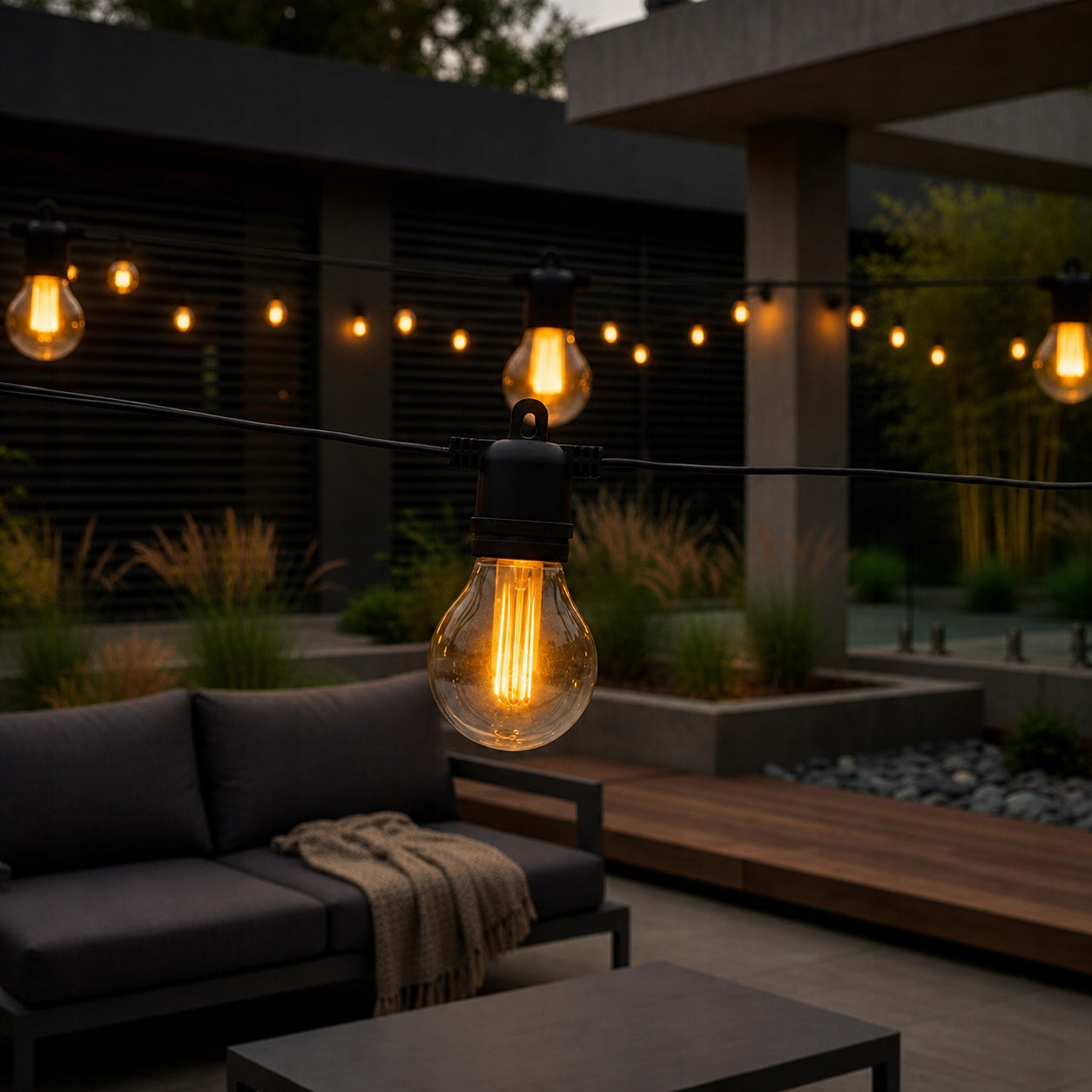 Solar Garden Garland Light 6,5M 10X LED Bulb G50 Flame Packaging status original