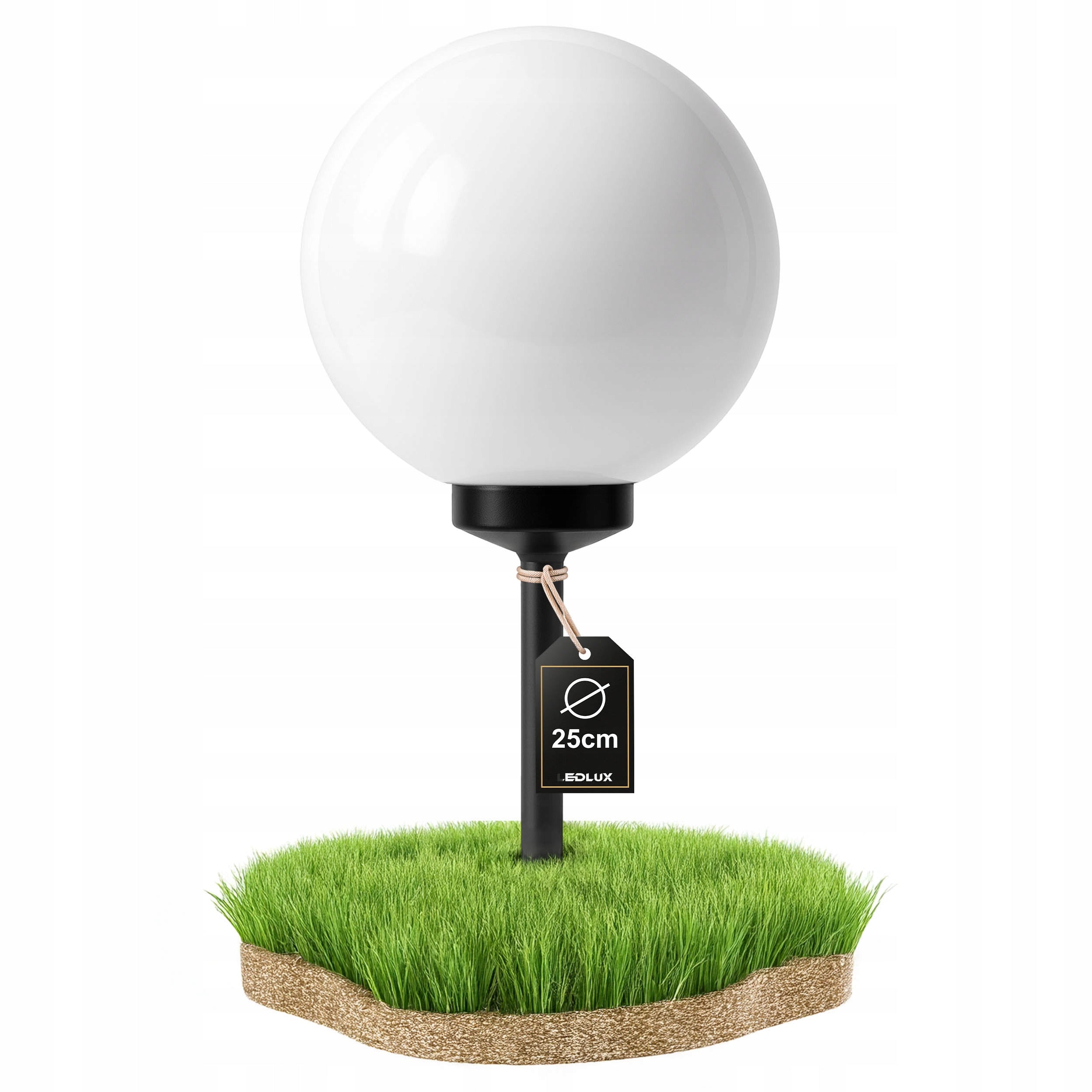 Solar Garden Lamp LED Ball 25cm Punched Ground White Cold Manufacturer code Lampa Solarna LSOL-024