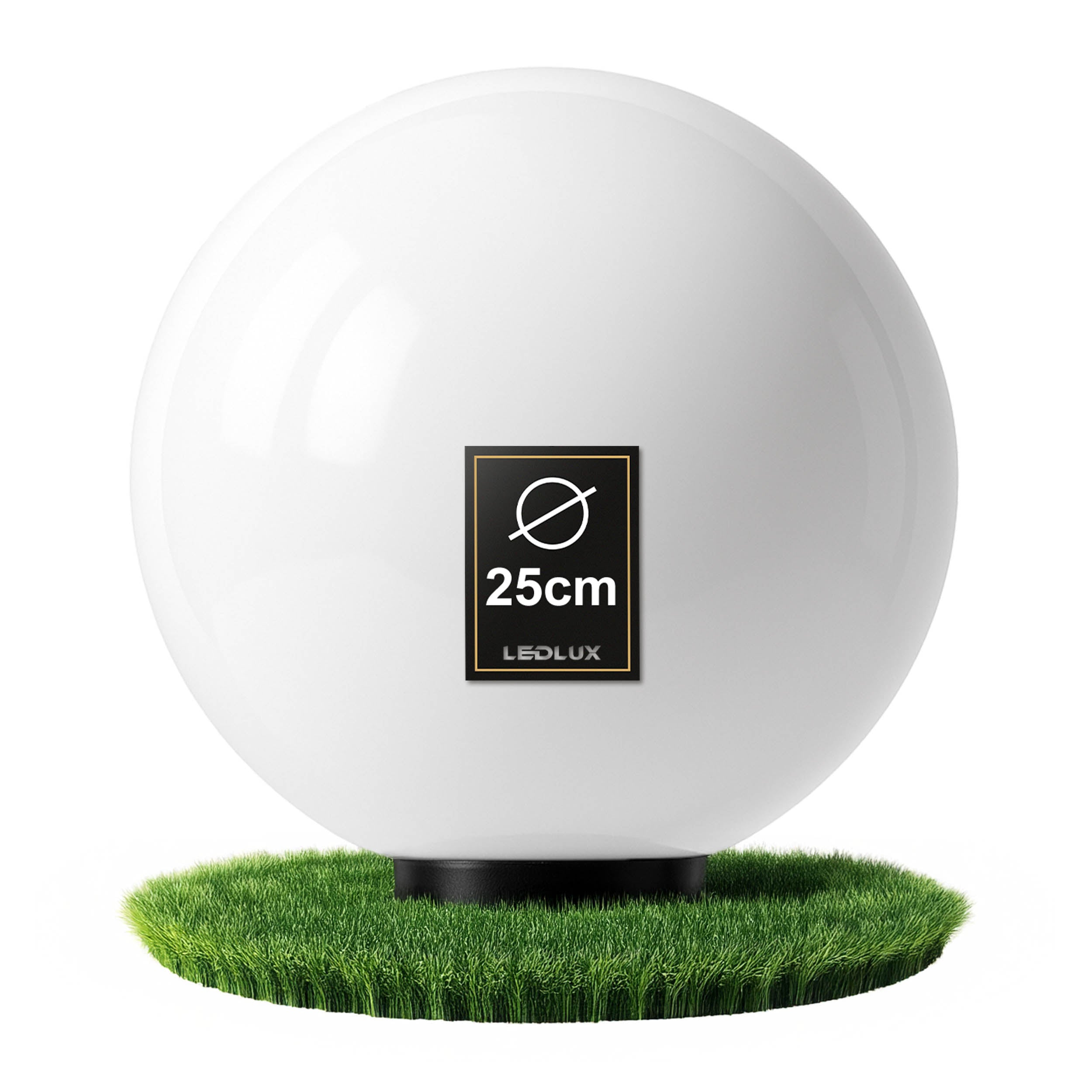Solar Garden Lamp LED Ball 25cm Punched Ground White Cold