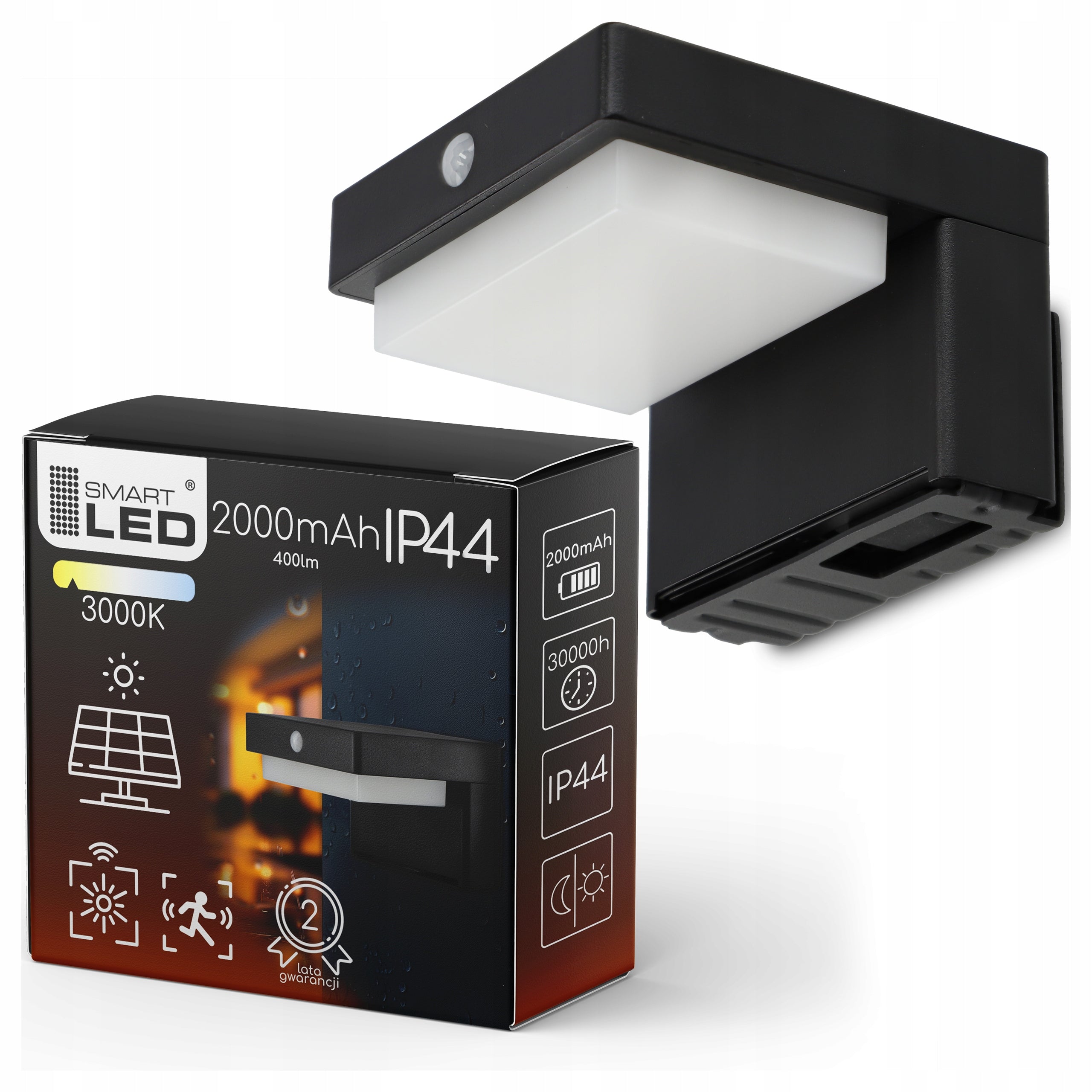 Solar Garden Lamp LED Facade Wall Lamp Twilight Sensor PREMIUM