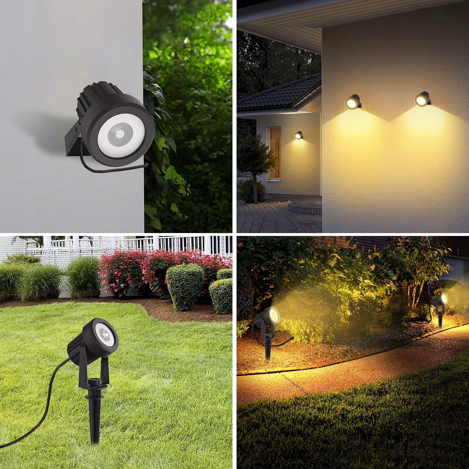 Solar Garden Lamp LED Punched 3X Headlight Twilight Sensor For Garden Number of pieces 1 pcs