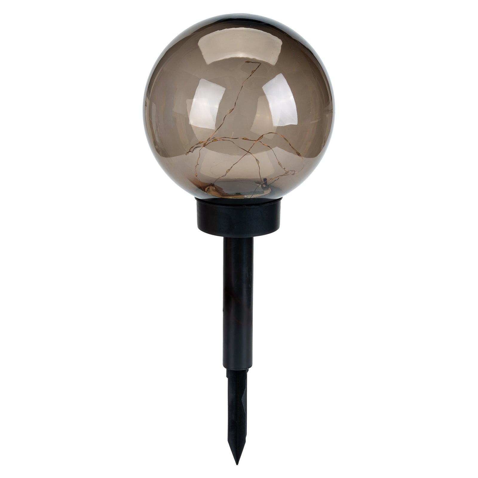 Solar Garden Lamp LED Punched Ground Decorative Ball 20 cm Smoke Packaging status original