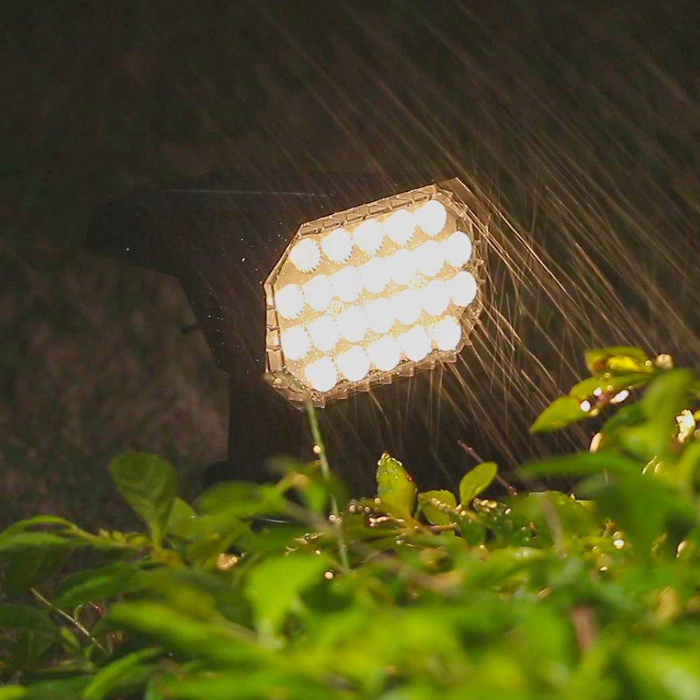 Solar Garden Lamp LED Punched Post Headlight Twilight Sensor 2PCS Additional features water resistance
