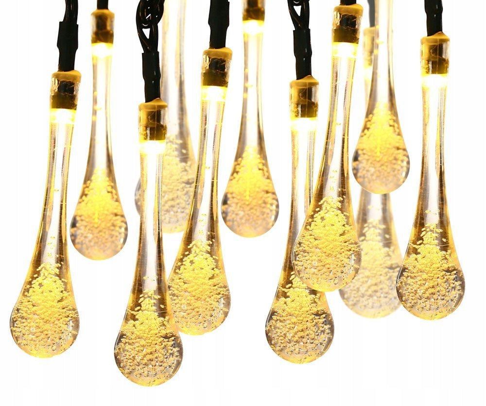 Solar Garden Lamp LED Teardrop Garland Light Punched Ornament LED Chain Manufacturer code P-721