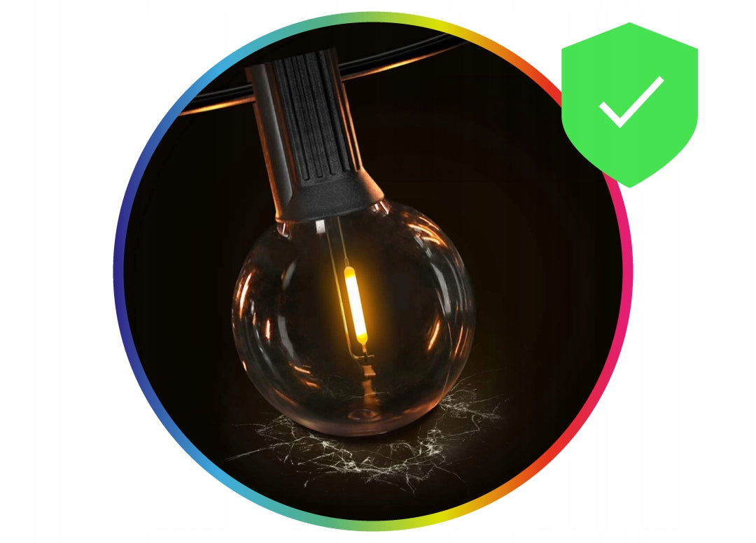 Solar Garden Light Garland 12m 30+1 LED Solar Light Bulbs Length 1200 cm