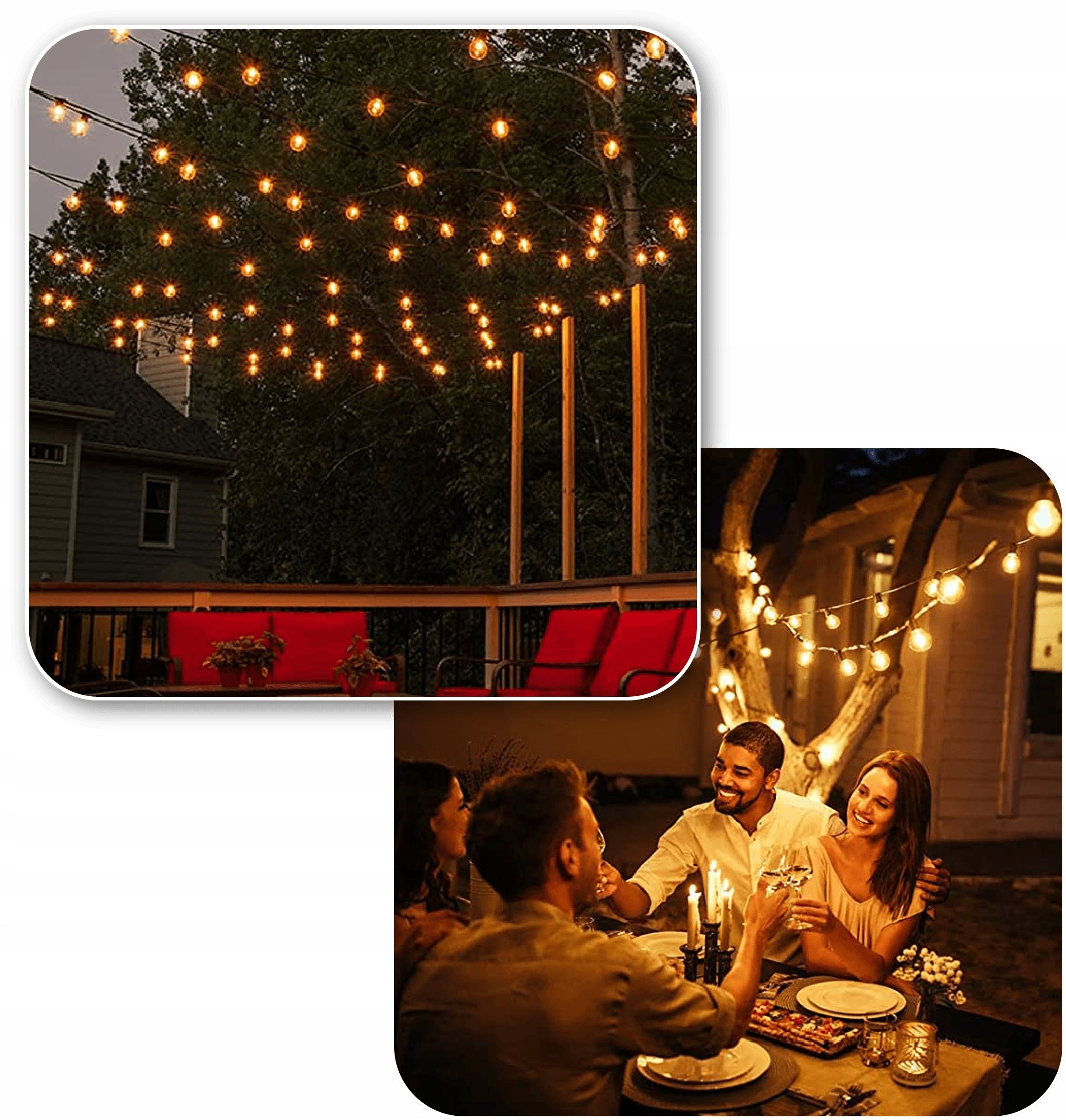 Solar Garden Light Garland 12m 30+1 LED Solar Light Bulbs Packaging status original