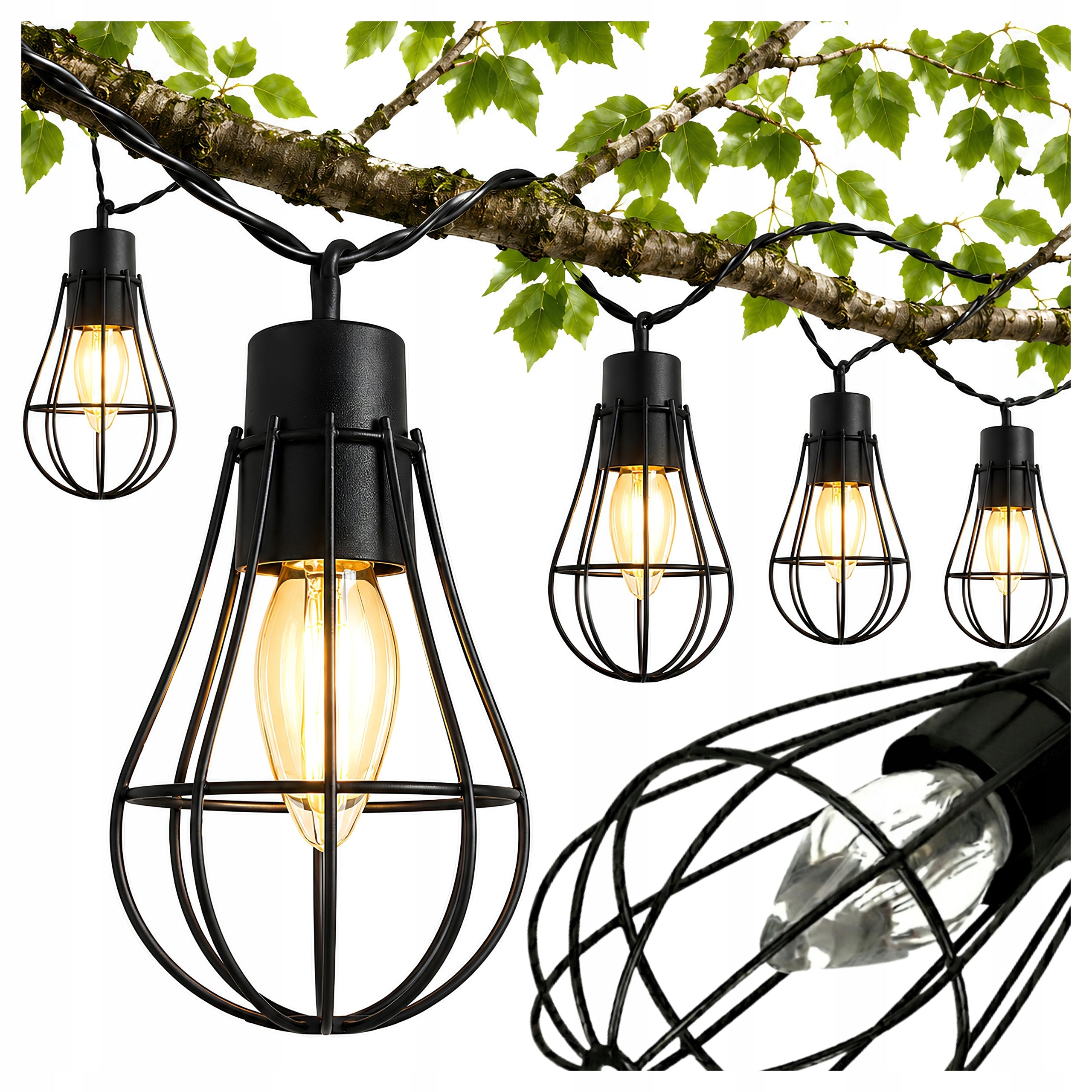 Solar Garden Lights Solar Garland LED IP65 Balcony Terrace Gazebo 10pcs