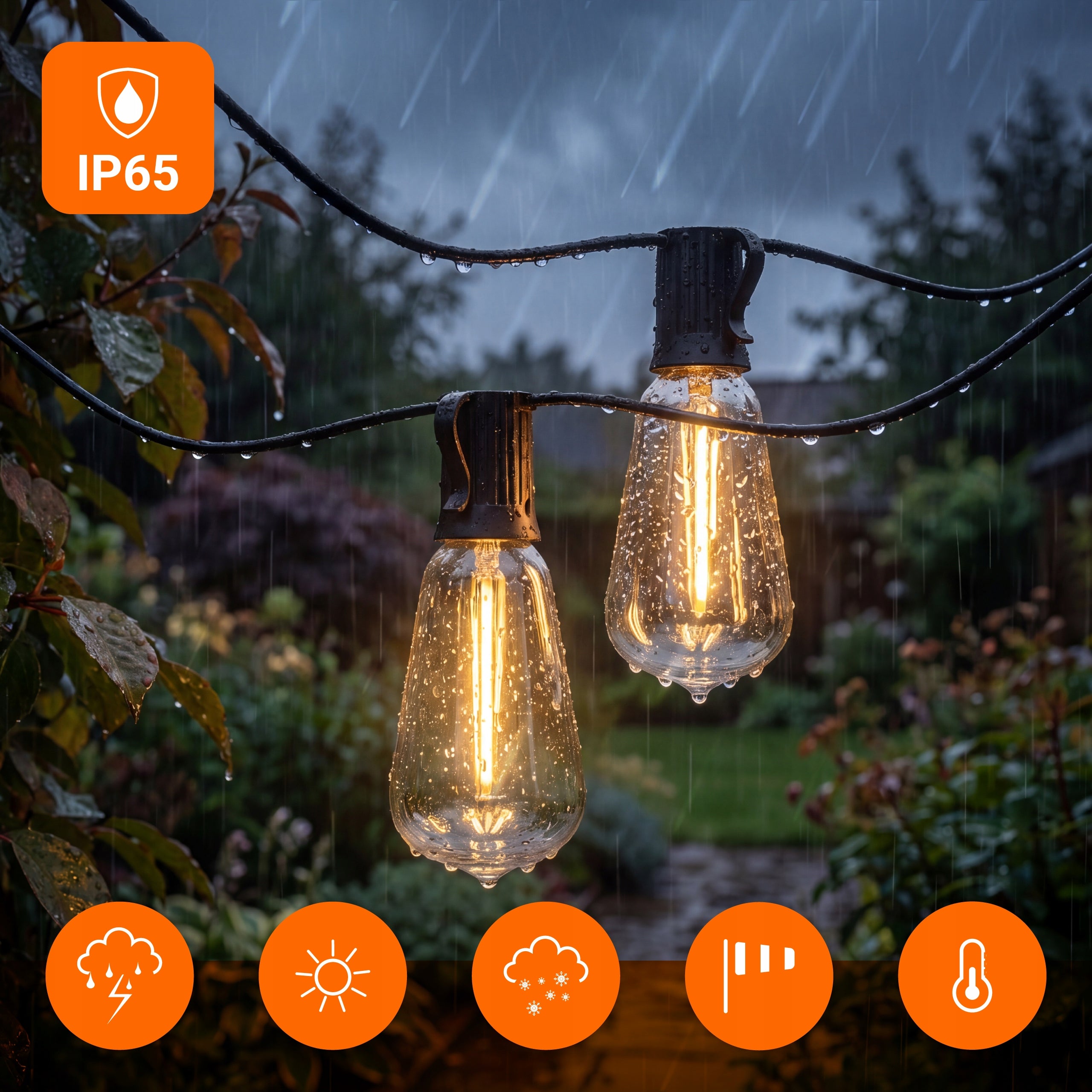 Solar Garland Garden LED Solar Lights 10m 10x Bulb E12 + Remote Control Manufacturer code Girlanda Ogrodowa 4570
