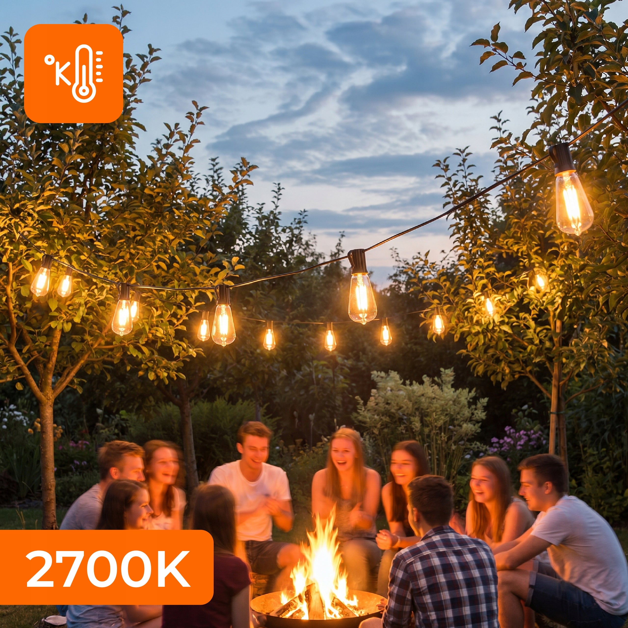 Solar Garland Garden LED Solar Lights 20m 30x Bulb E12 + Remote Control Brand Smartled