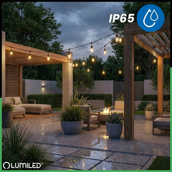 Solar Garland Garden Light 15 LED CORD for Balcony Terrace 10m + PILOT Brand Lumiled