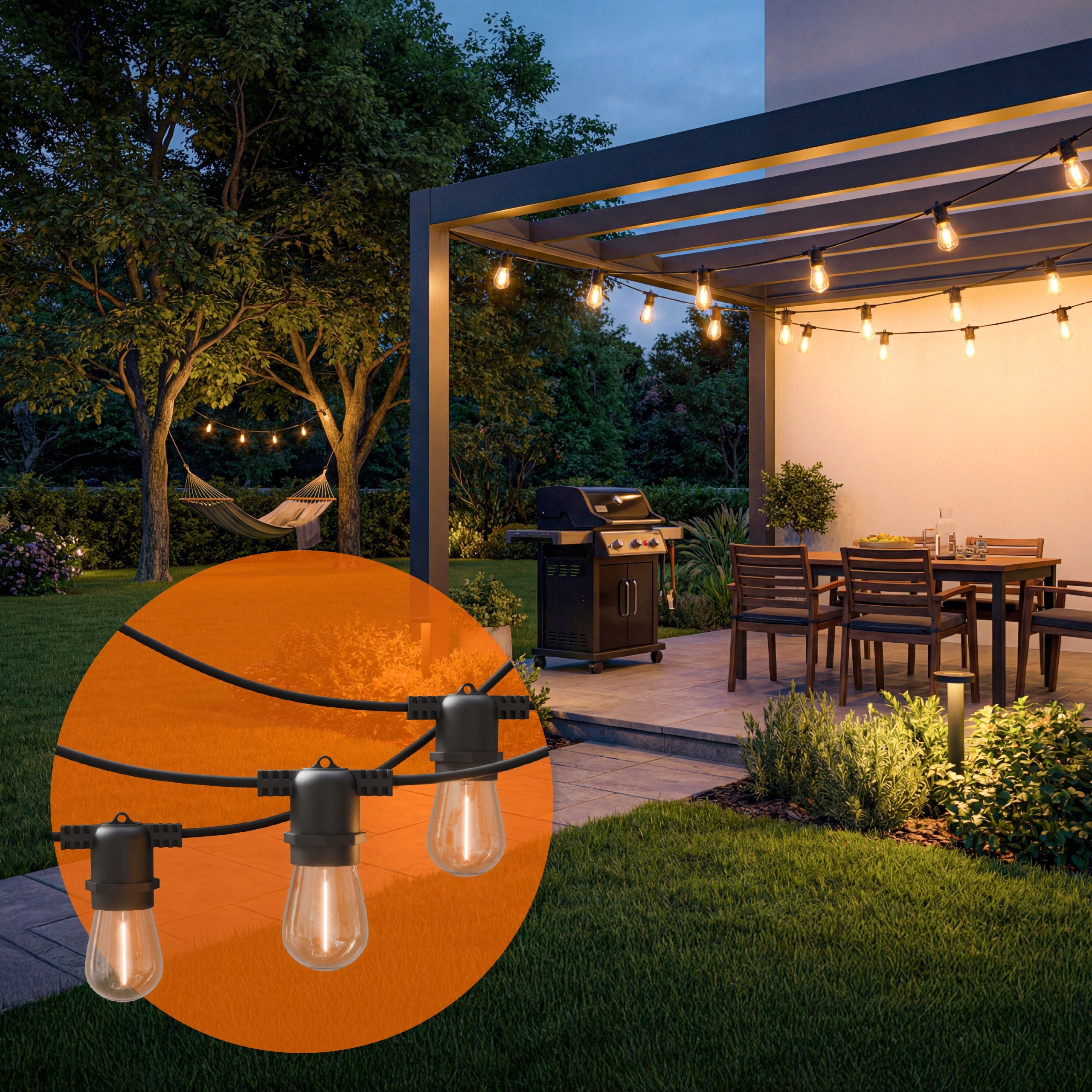Solar Garland Garden Solar Lights 10m 10X LED Bulb E27 + Remote Control Manufacturer code 4553