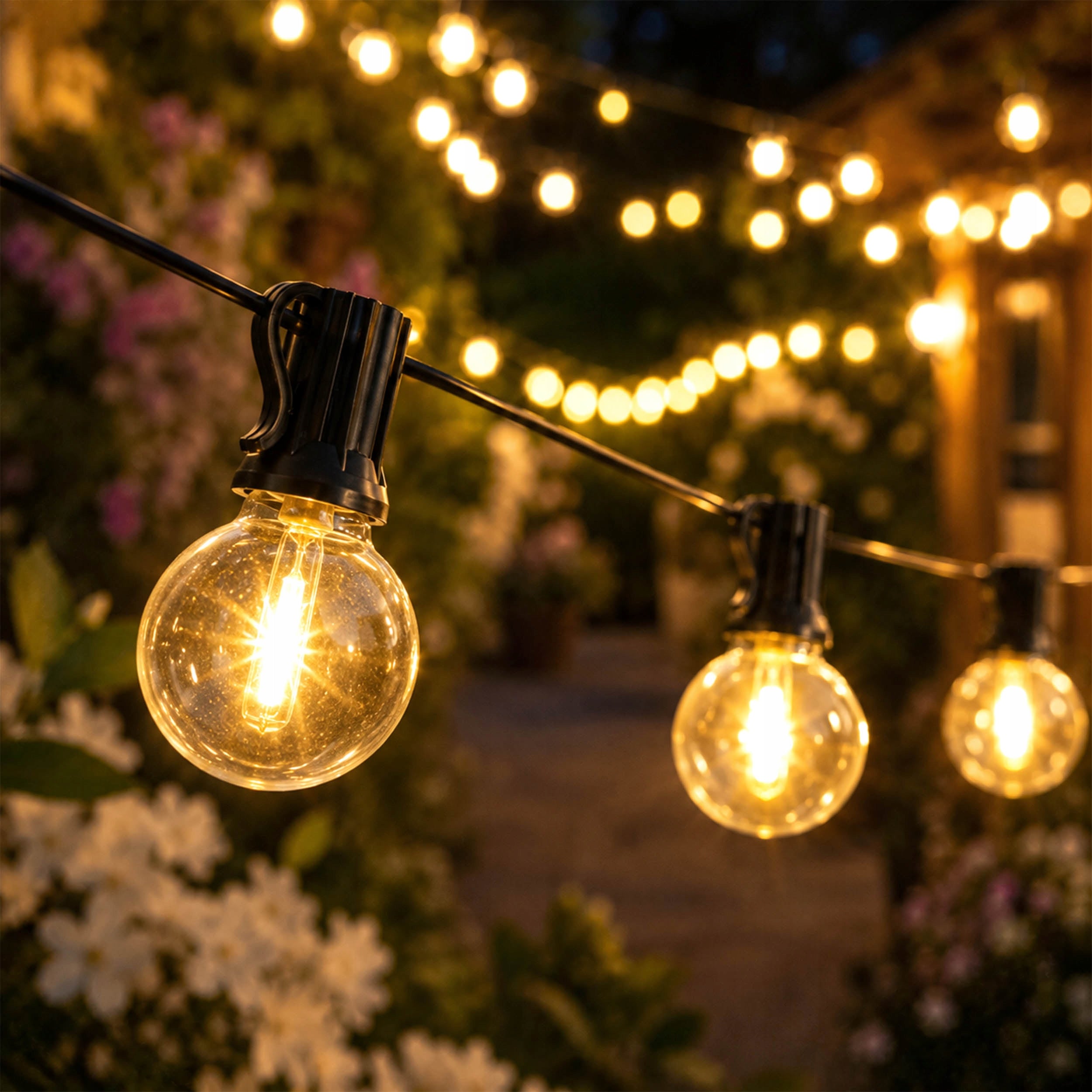 Solar Garland LED Garden 10 x LED Bulbs Solar Balls LED Light Globe diameter 4 cm