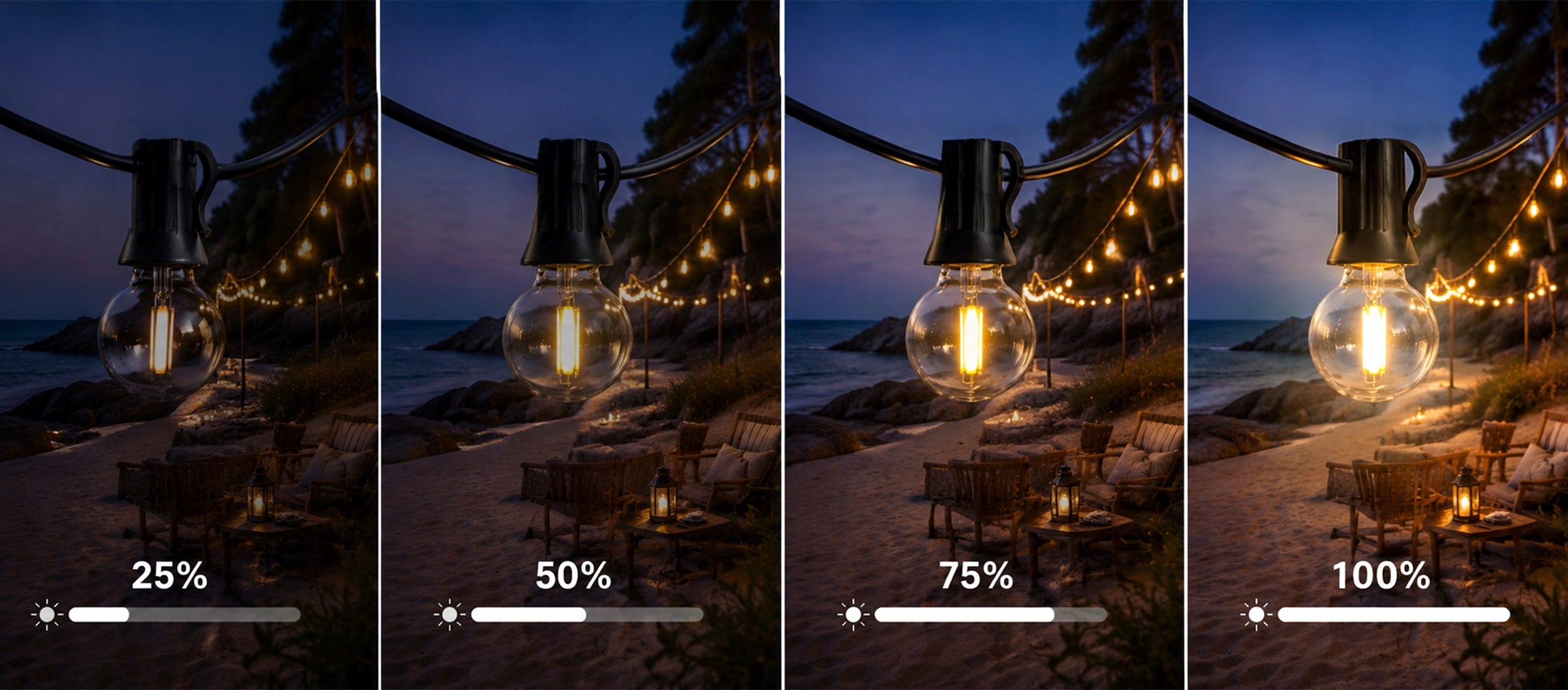 Solar Garland LED Garden 10 x LED Bulbs Solar Balls LED Light Length 900 cm