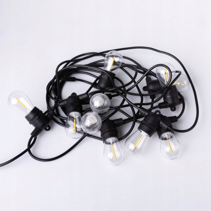 Solar LED garland 10 m + 10 bulbs, garden lights, terrace lighting Manufacturer code ECL0004