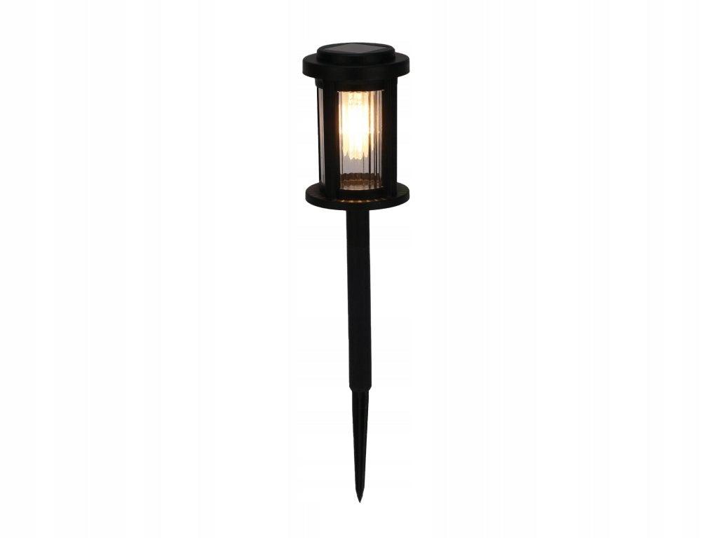 Solar Lamp Black Garden LED 40 cm with Twilight Sensor for Garden