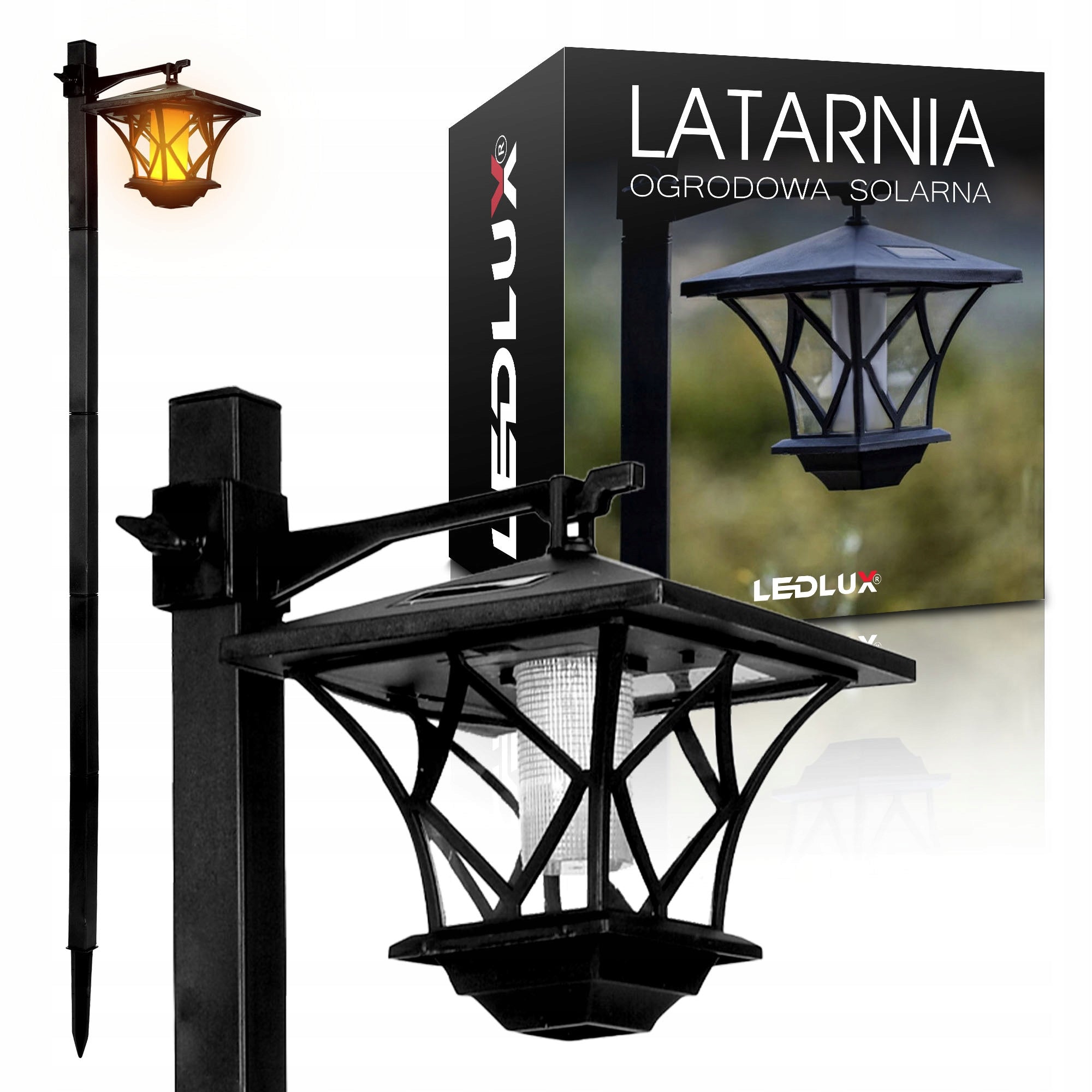 Solar Lamp Garden Lantern LED 1,5m Lantern Punched Garden Post Manufacturer code Lampa Solarna LSOL-007