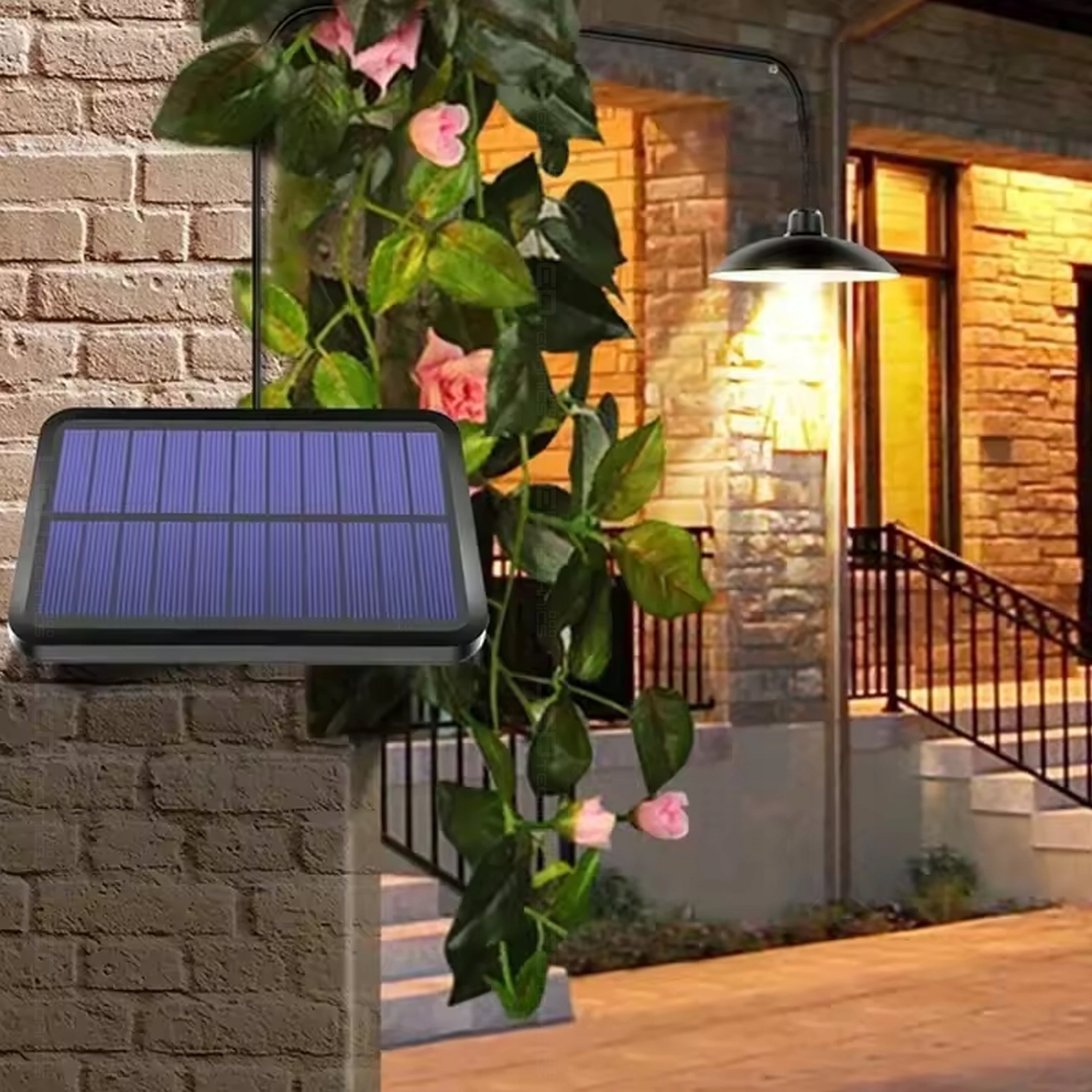 Solar Lamp Hanging Garden Outdoor Gazebo Terrace Sensor Lampshade Remote Control Manufacturer code LW044