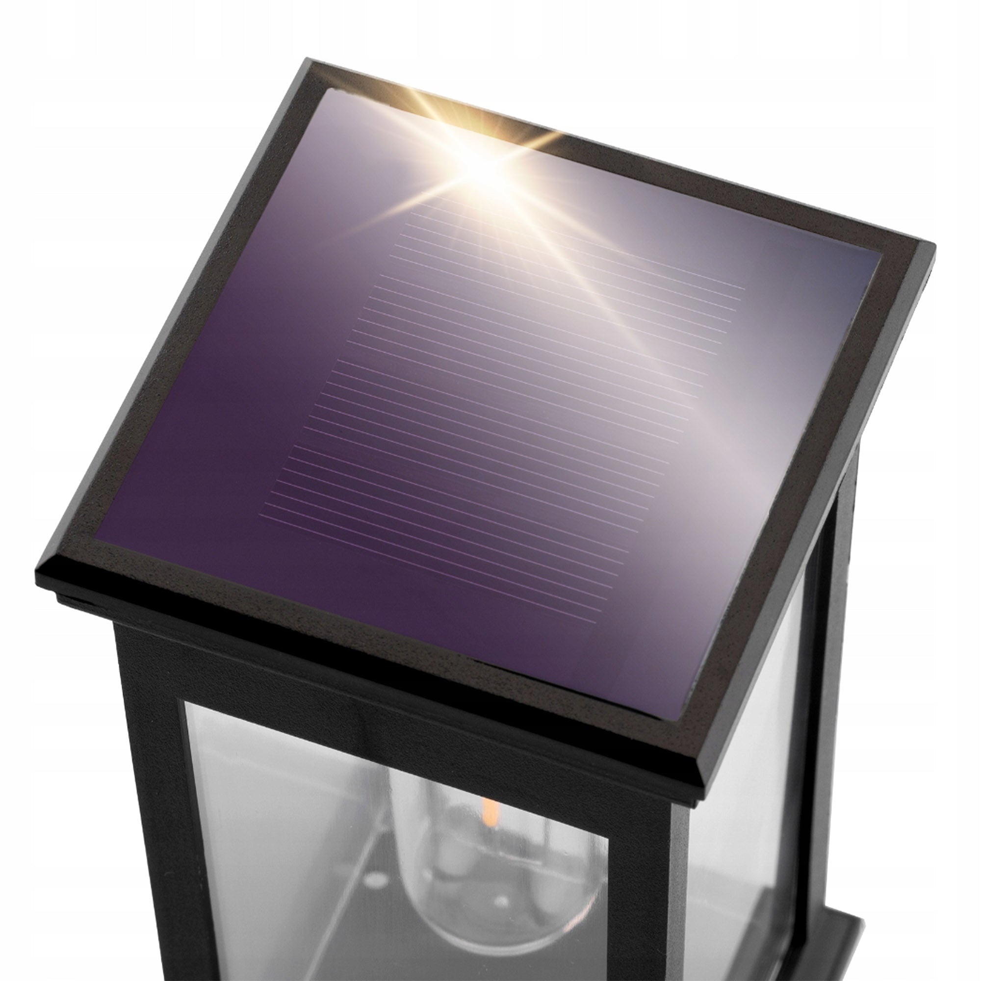 Solar Lamp LED GARDEN POST HAMMERED Black EAN (GTIN) 5905476777287