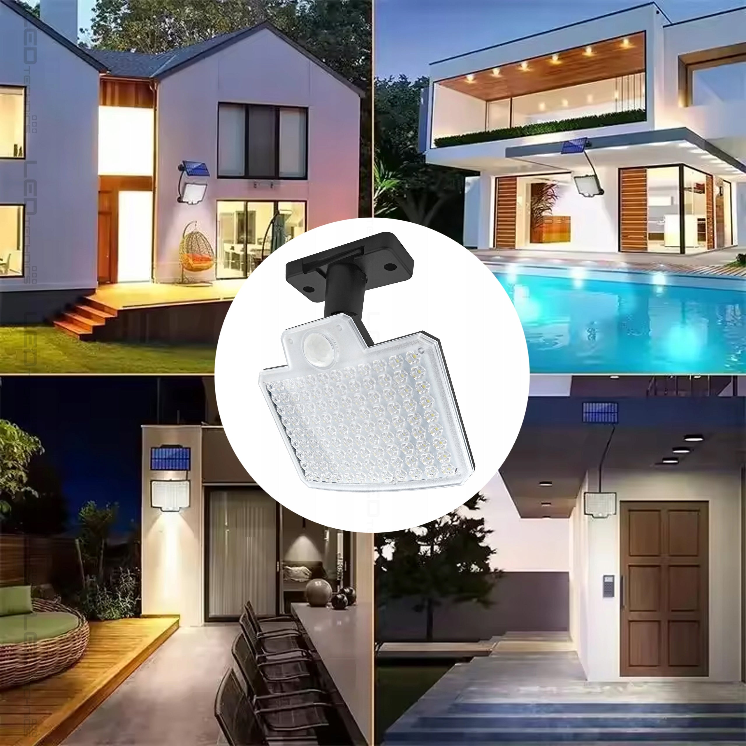 Solar Lamp LED Motion Sensor Twilight Powerful Floodlight Outdoor Remote Control Manufacturer code 7244_new