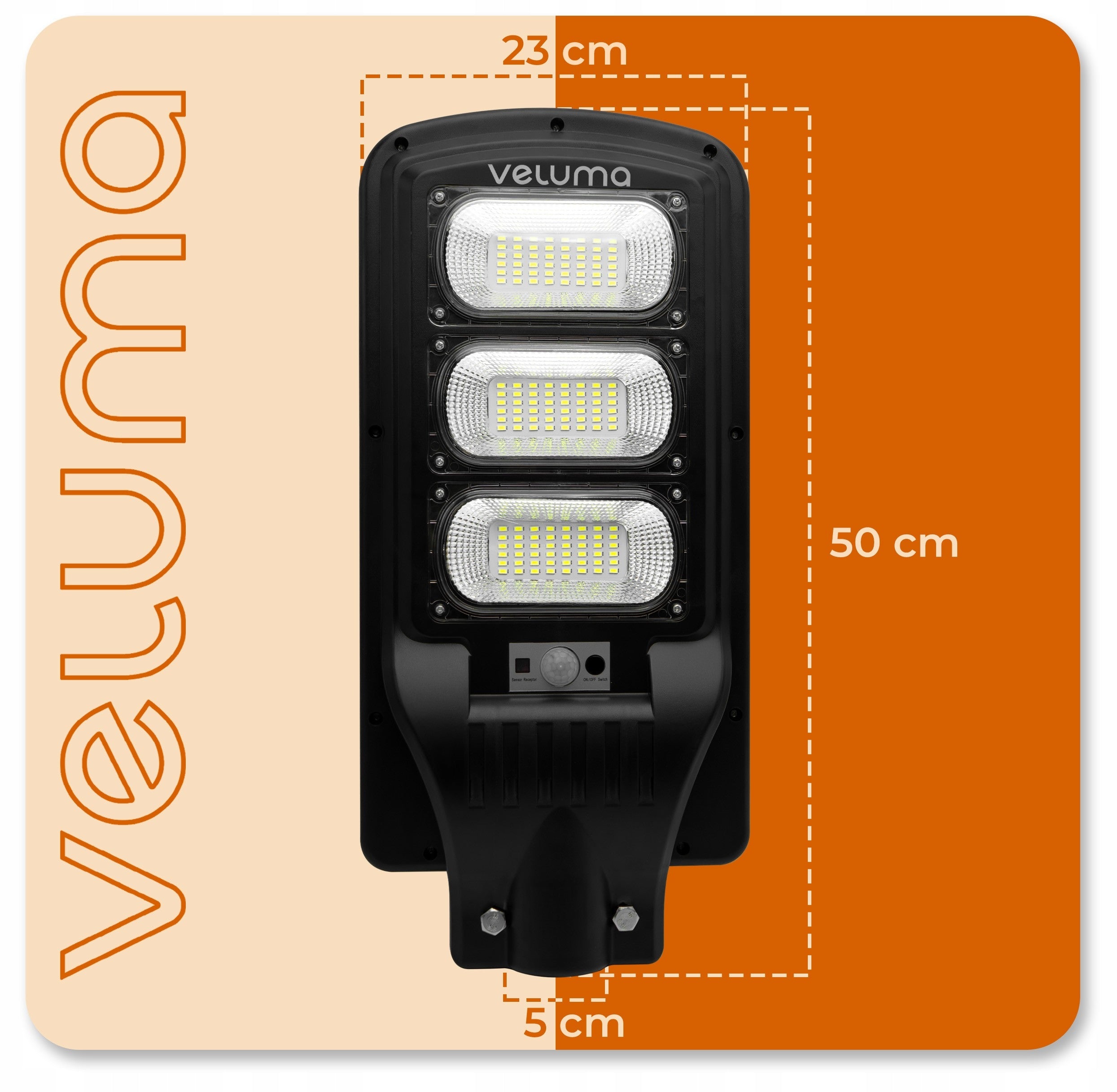 Solar Lamp LED Street Lantern Garden Motion Sensor Twilight 2500W Packaging status original
