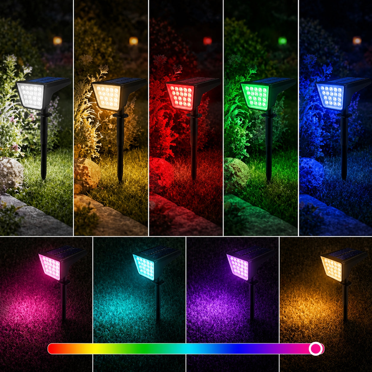 Solar Light for Garden LED Headlight with Sensor Waterproof Manufacturer code Lampka solarna do ogrodu reflektor wbijany