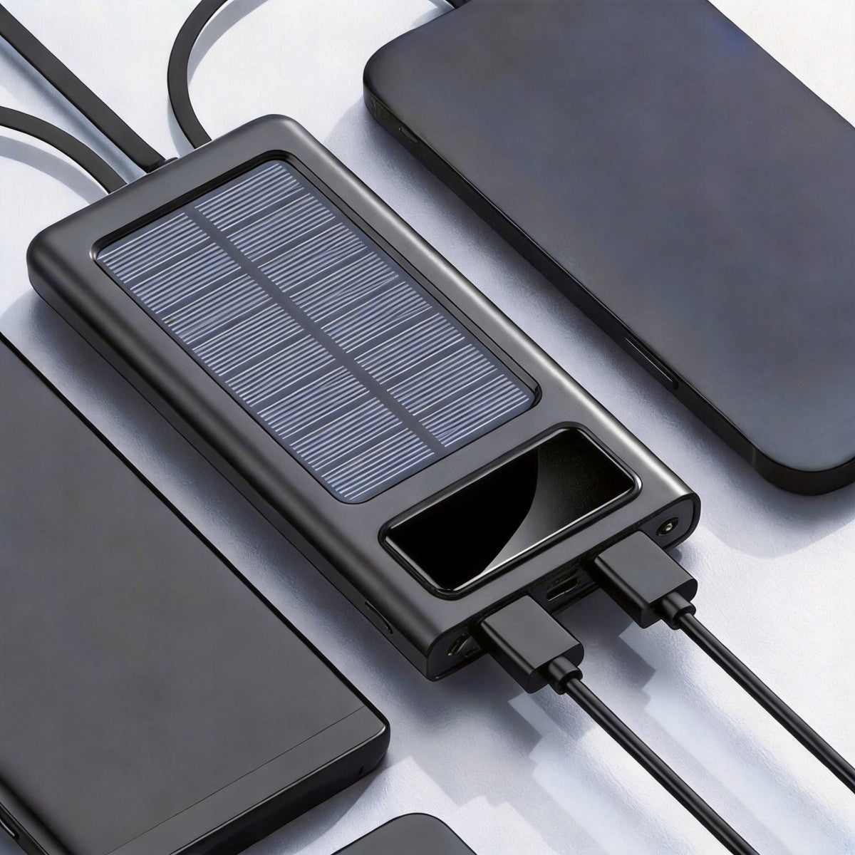 Solar POWER BANK SOLAR CHARGER USB 20000mAh FLASHLIGHT Packaging status original