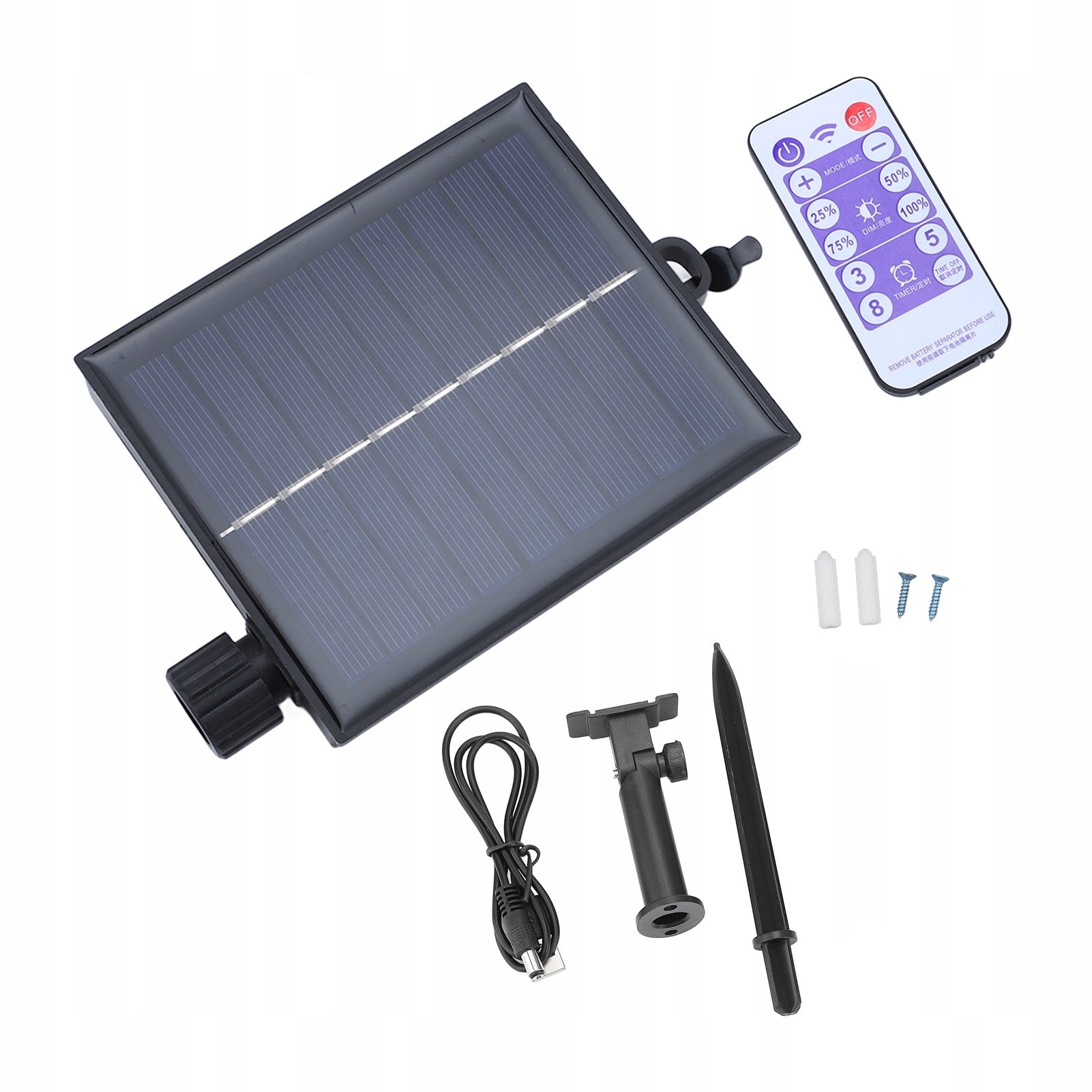 Solar Panel With Lithium Battery 4,5V 1,2W 8 Lighting Modes IP65 270MAH