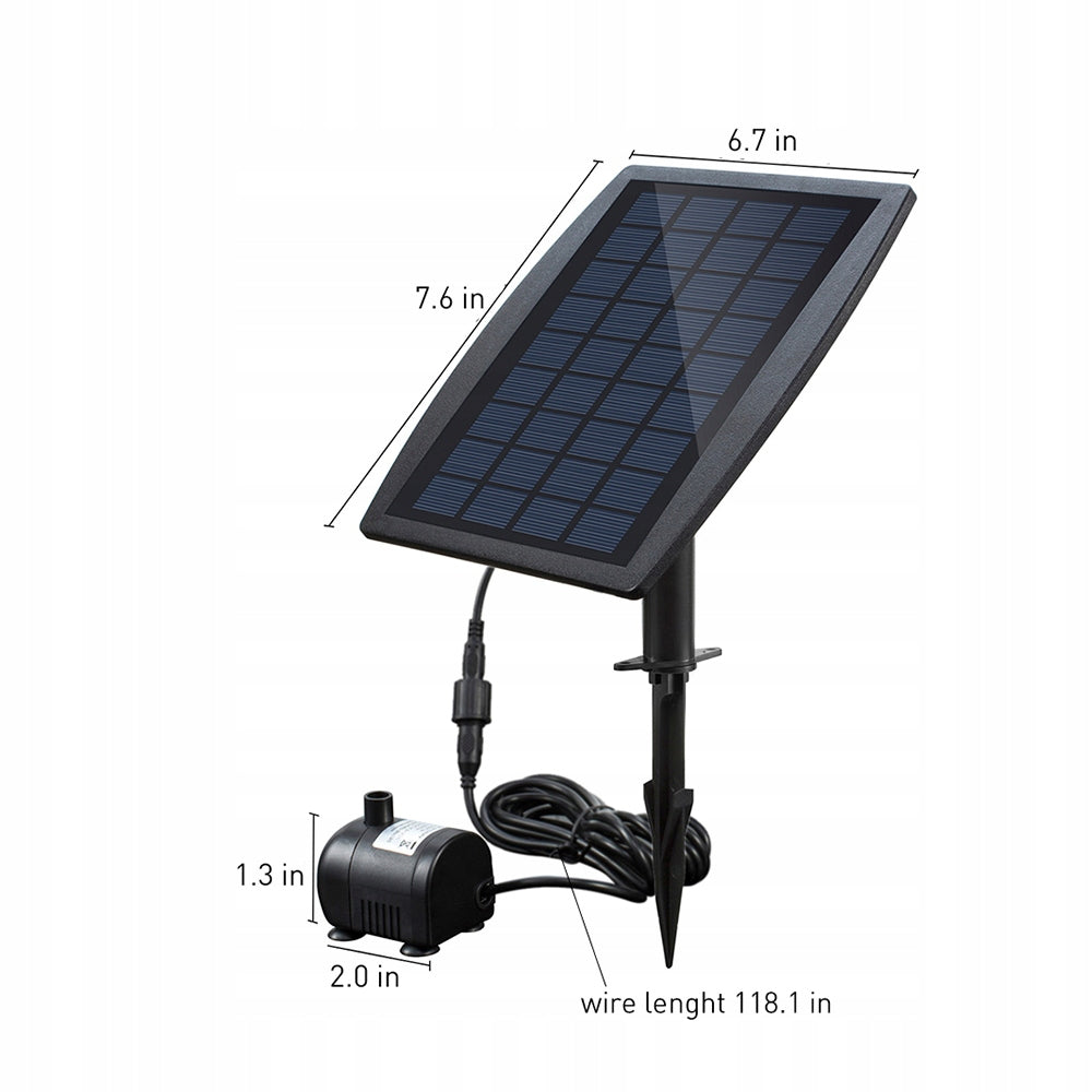 Solar Power Panel Landscape Pool Garden Fountains Pluggable fo Packaging status original