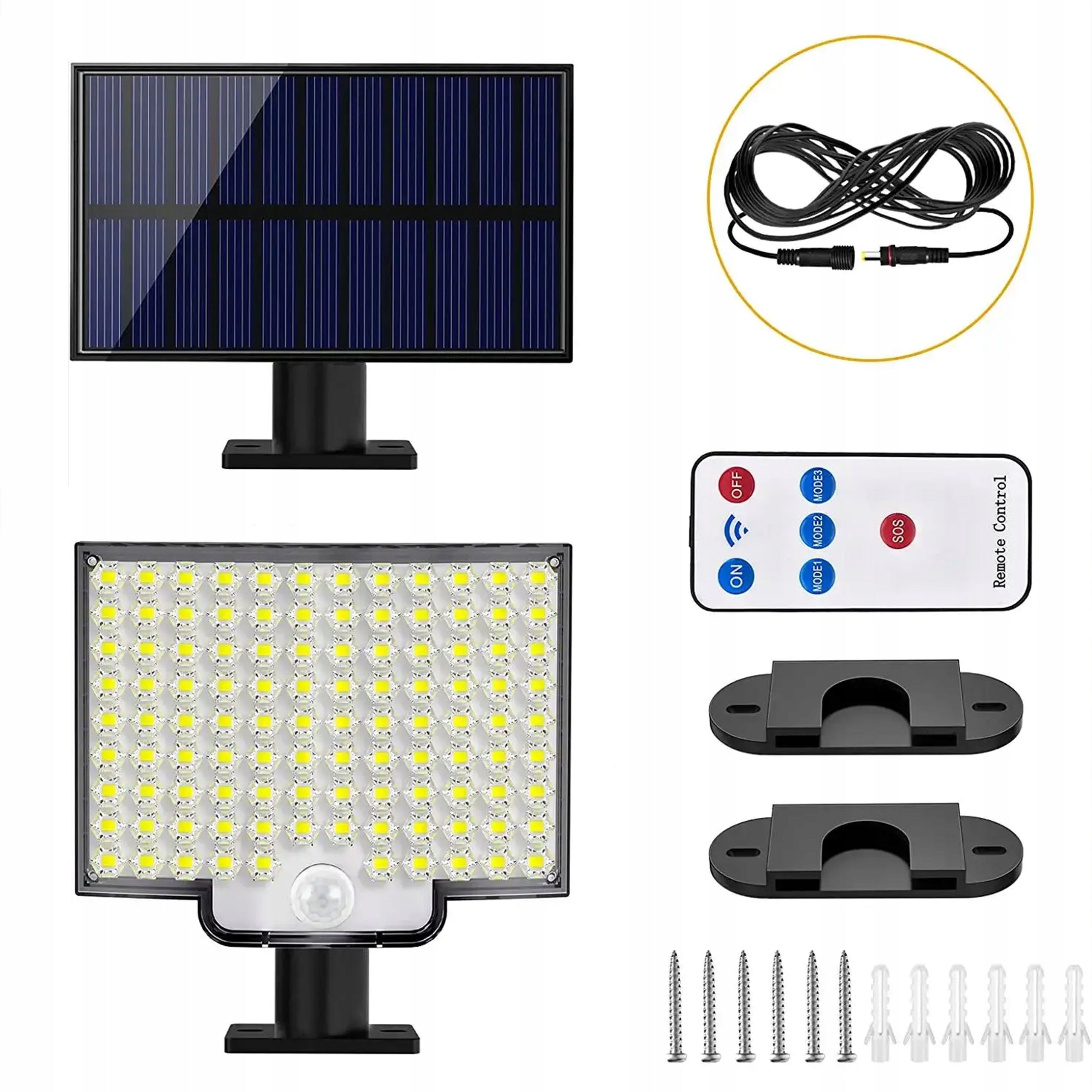 Solar Street LED Garden Lamp With SENSOR Outdoor Facade Manufacturer code Lampa solarna uliczna LED ogrodowa Z CZUJNIKI