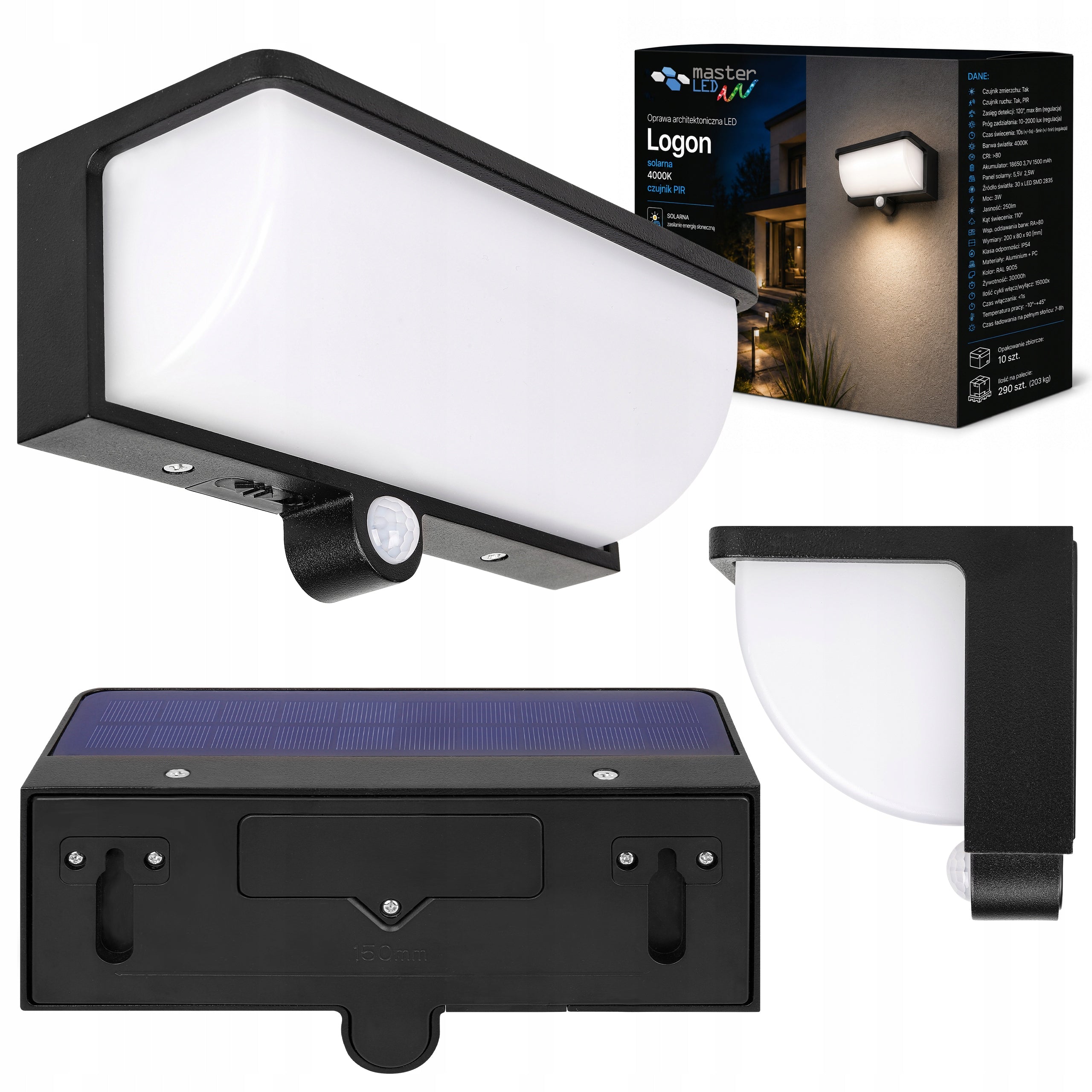 Solar Wall Lamp Outdoor LED Garden Lamp Facade MOTION SENSOR