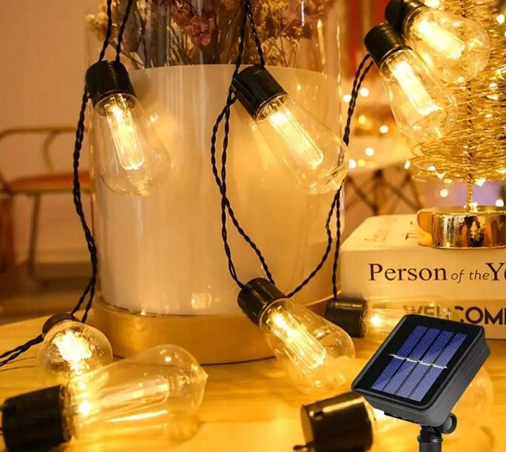 Solar garland 7m garden balcony lamps 20x LED bulbs 8 MODES Manufacturer code GIRLANDA SOLARNA 7M 20 LED Żarówek
