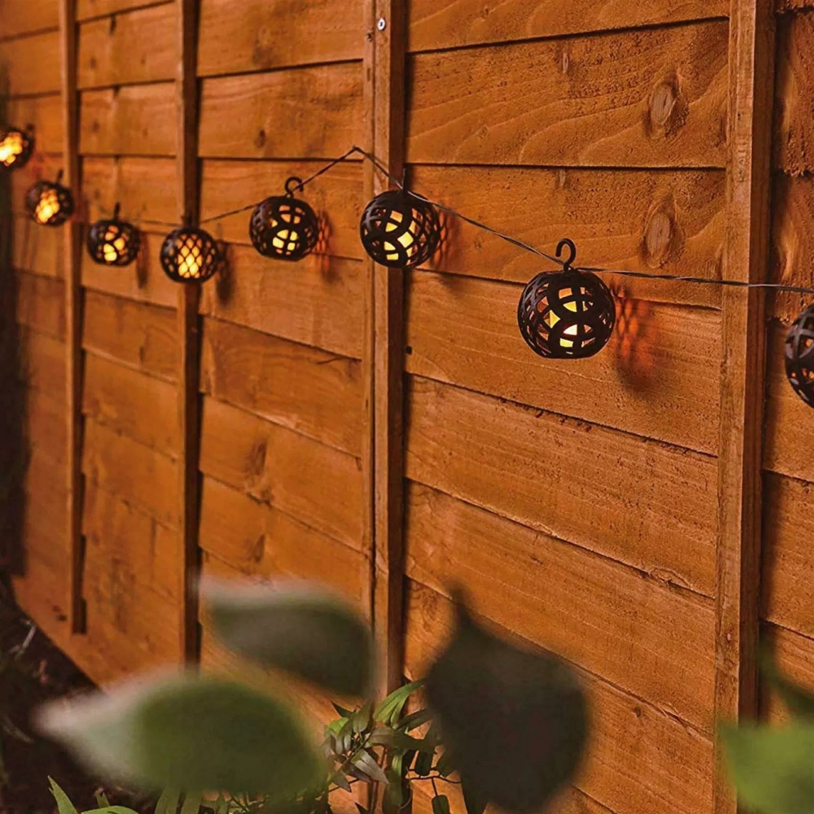 Solar garland LED garden light 20x LED lantern flame SuperLED Length 430 cm