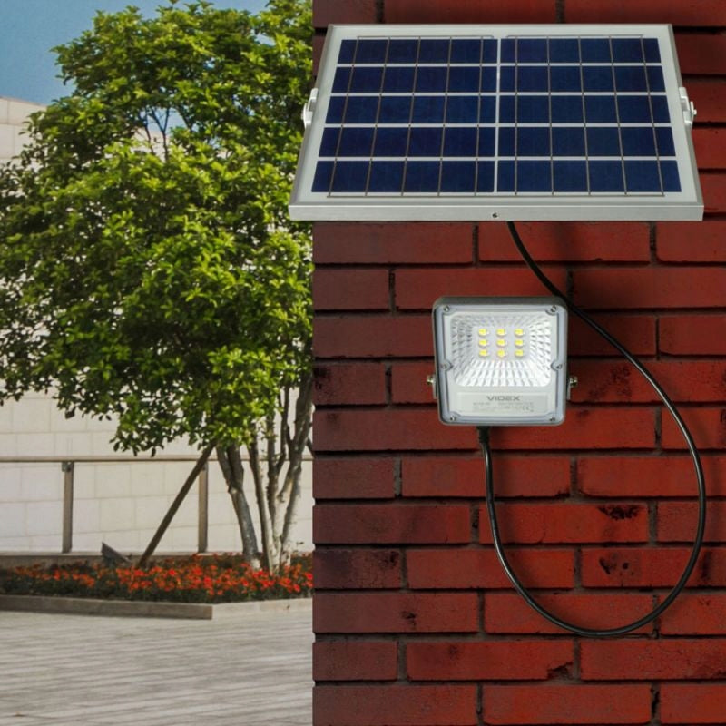 Solar halogen with motion sensor LED floodlight LAMP 20W 600lm VIDEX Brightness 600 lm