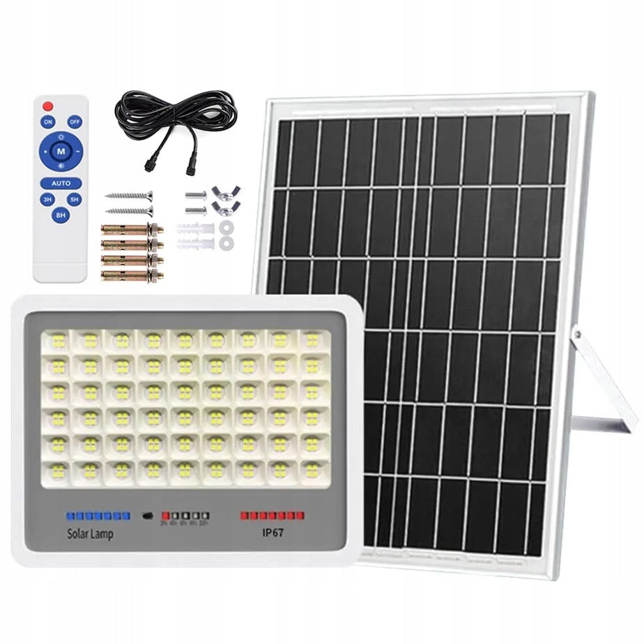 Solar lamp 140 led garden twilight sensor halogen remote control ip67 100w Brand Led Light