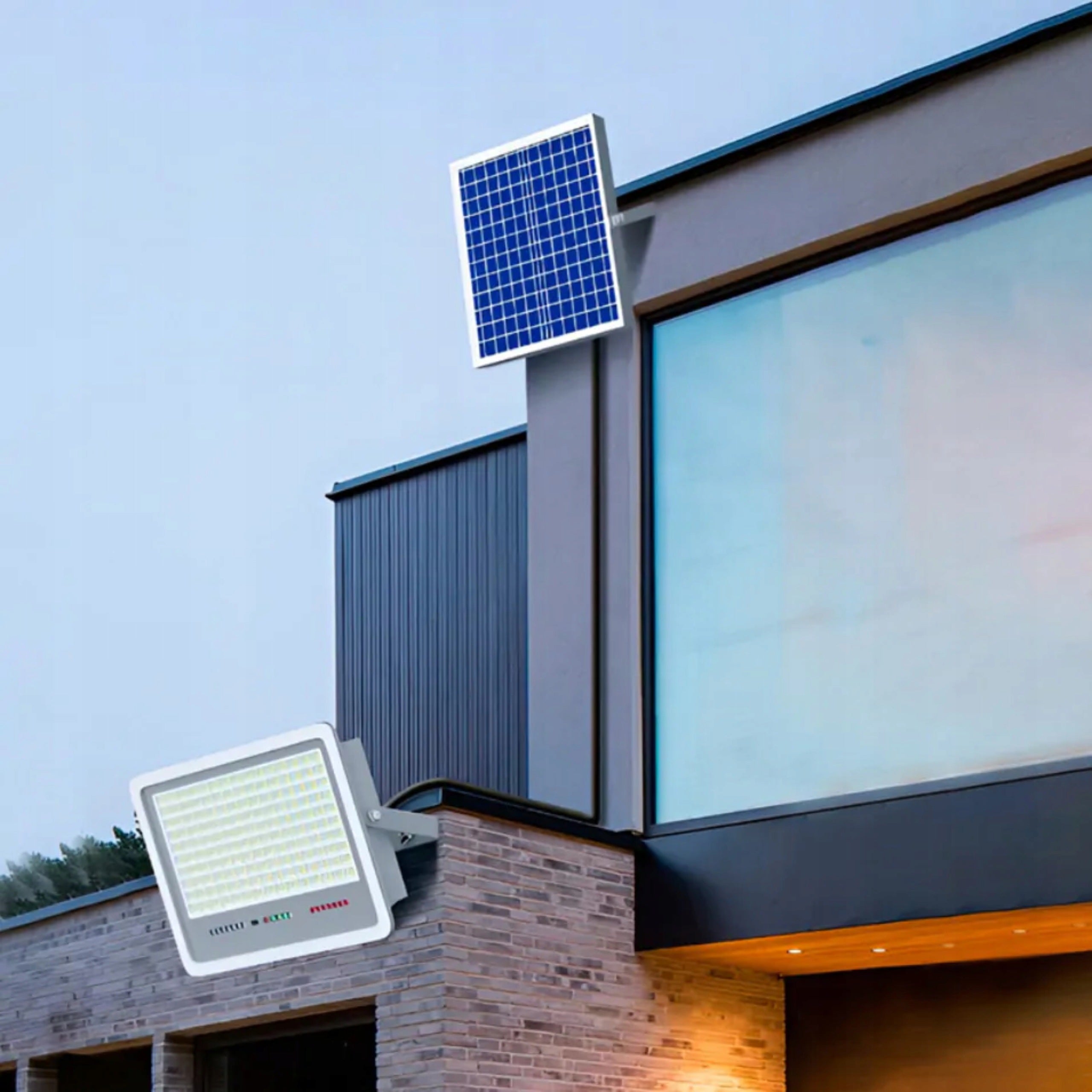 Solar lamp 200W with sensor separate solar panel outdoor parking Packaging status original