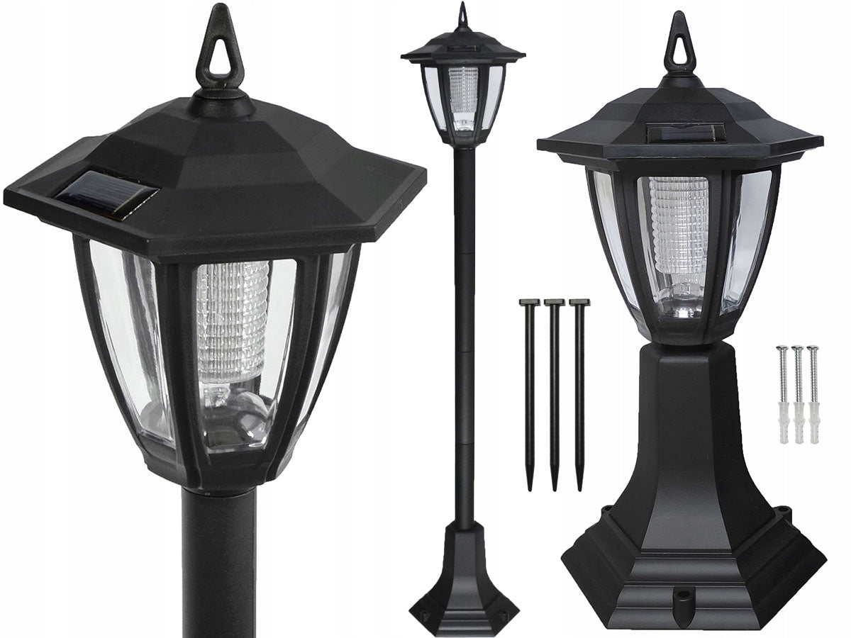 Solar lamp LANTERN led high garden lamp hammered outdoor post Packaging status original