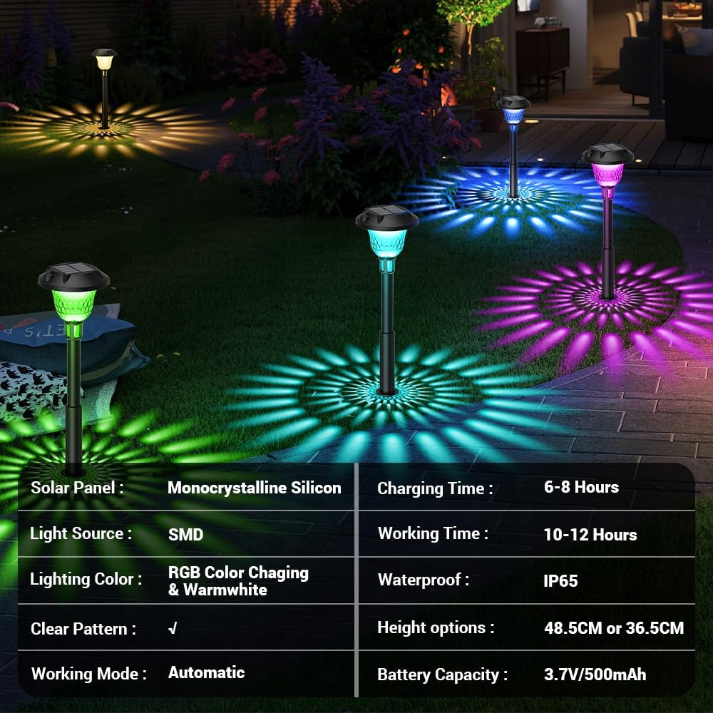 Solar lamps for outdoor garden 4 Pcs IP65 LED Packaging status original
