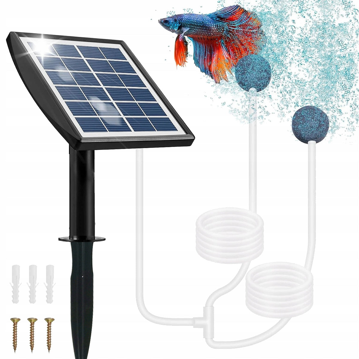 Solar oxygen pump Aerator for pond and aquarium 2200mAh Manufacturer no brand