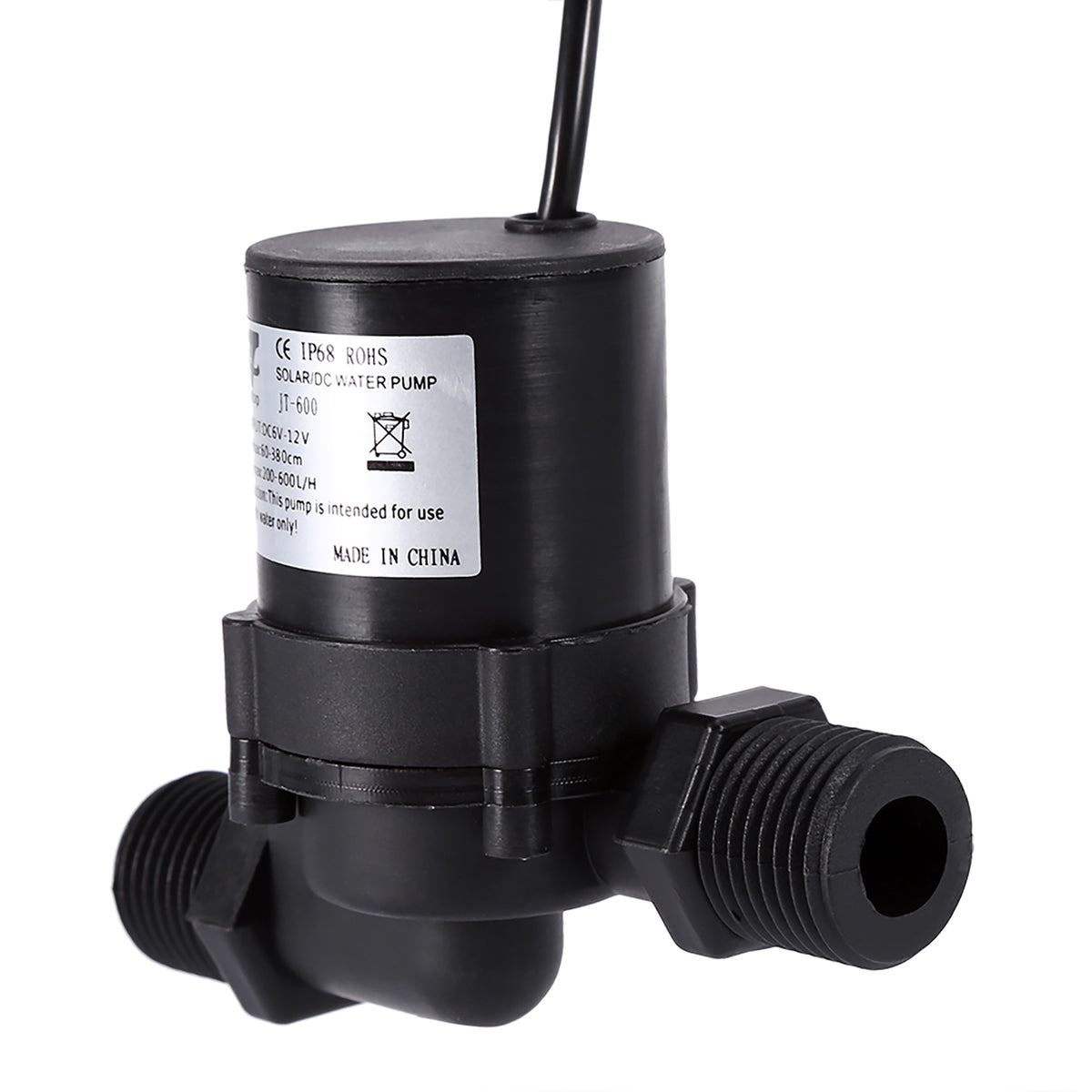 Solar water pump DC 12V circulating for liquid 600L/h JT600D-12 Pump capacity l/h Ponad 5000 l/h