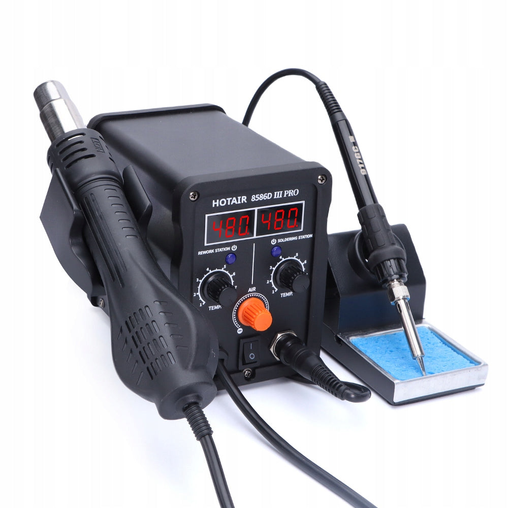 Soldering Station 2in1 HOTAIR 8586D III PRO Precision Soldering Welding Manufacturer code 8586D-III-PRO-HOTAIR